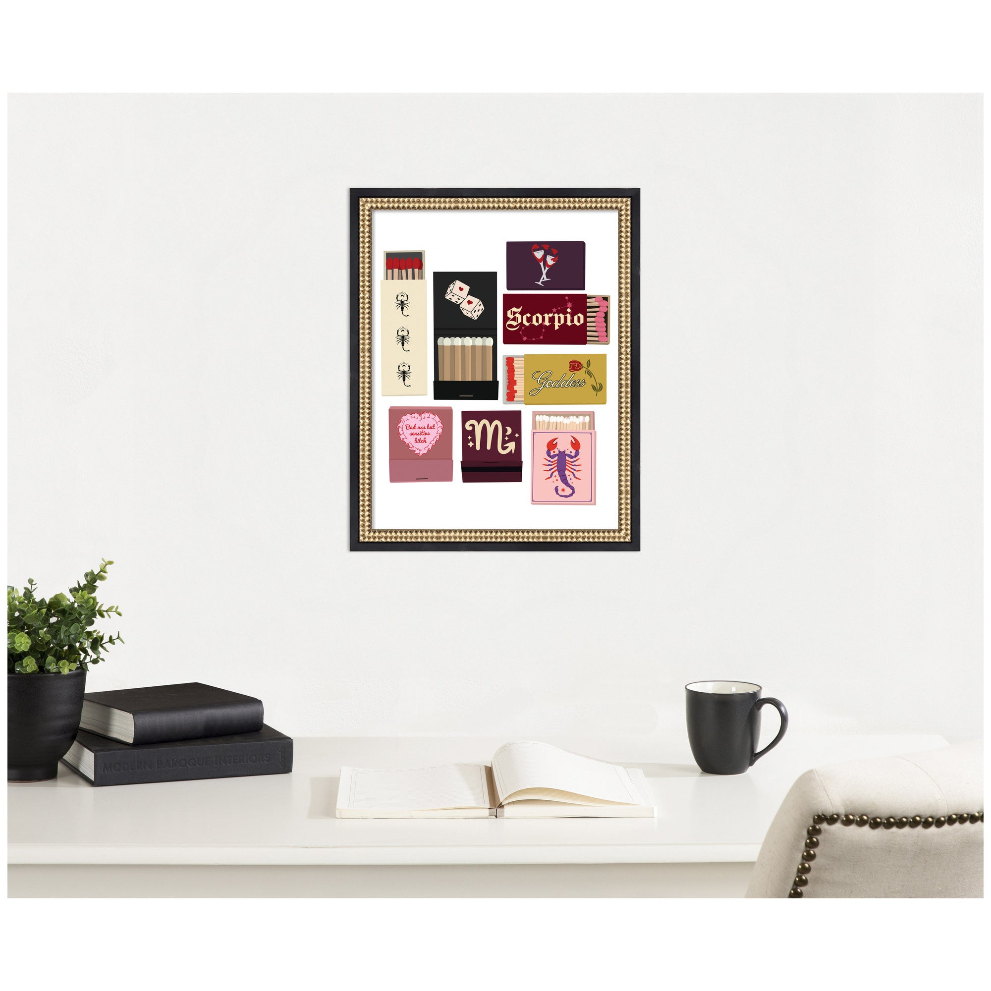 Scorpio Matchbooks 14x18 FC by Megan Ryan Framed Wall Art Print