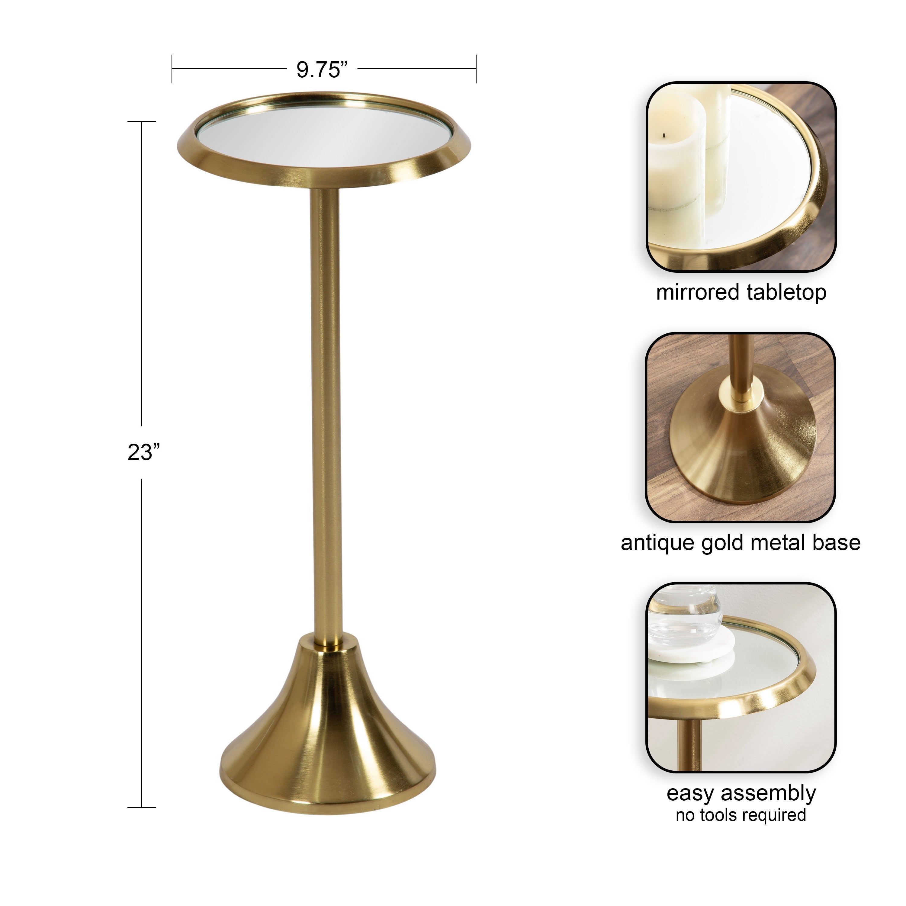 Sanzo Metal Drink Table by kateandlaurel - product image 20 for Resin Society