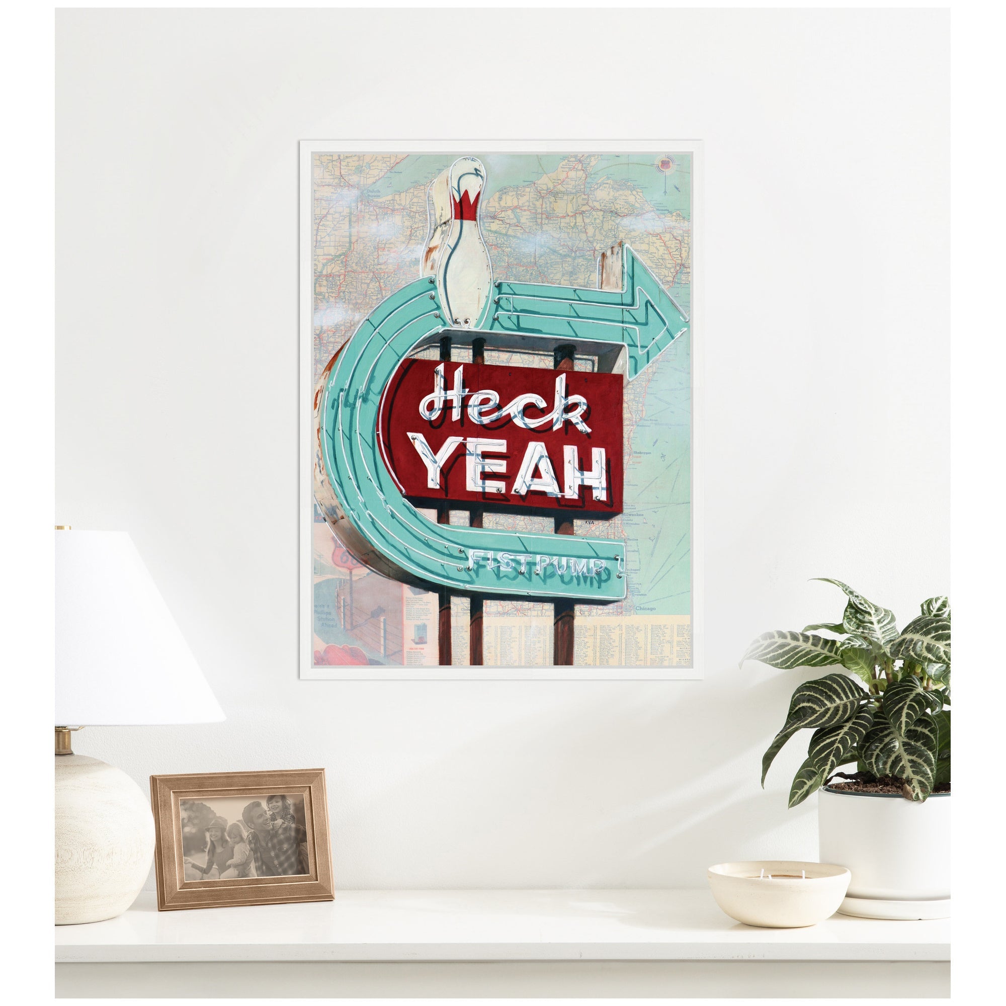 Heck Yeah by Krista V.
Allenstein Framed Canvas Wall Art Print