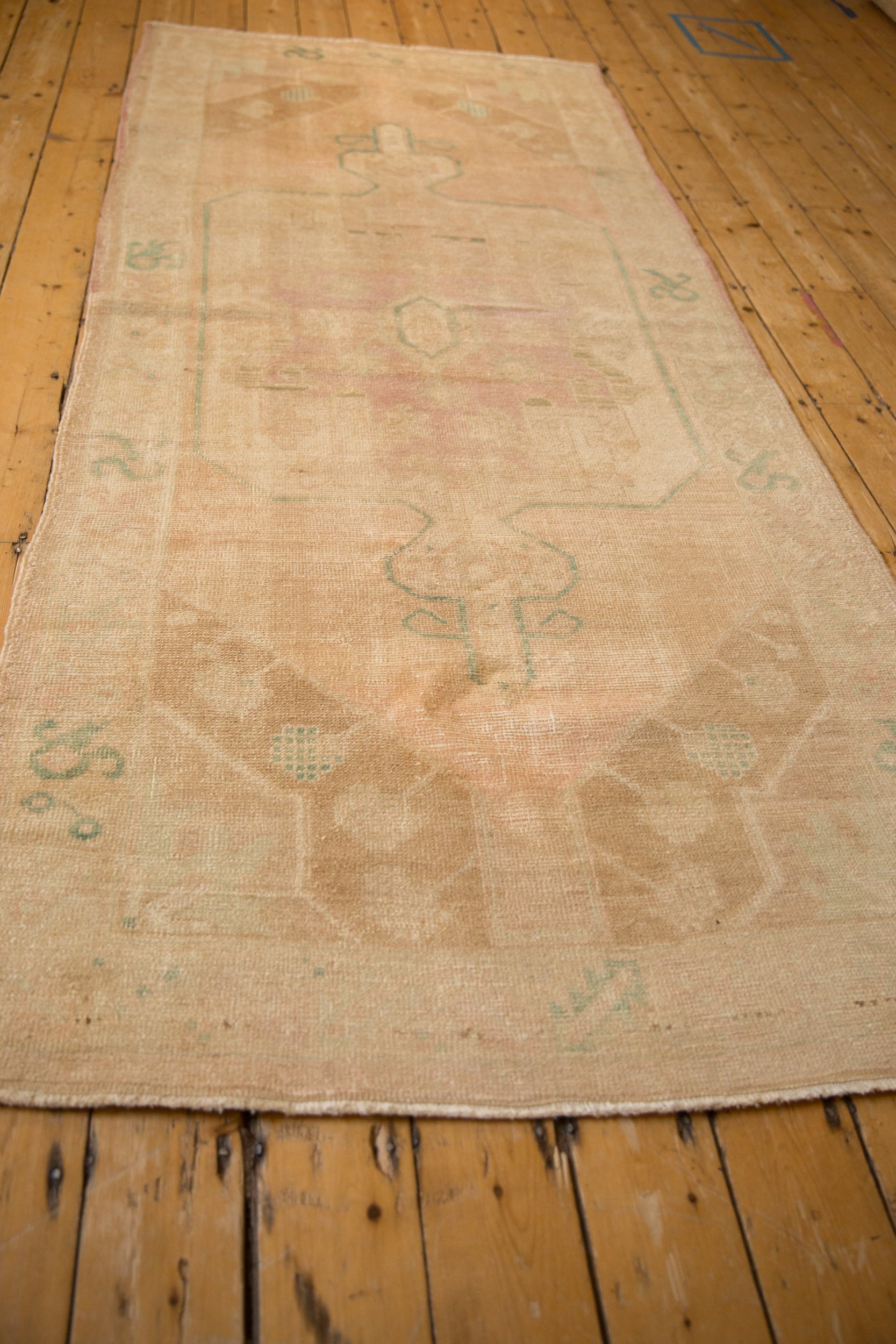4x9.5 Vintage Distressed Oushak Rug Runner by Old New House® - product image 8 for Resin Society