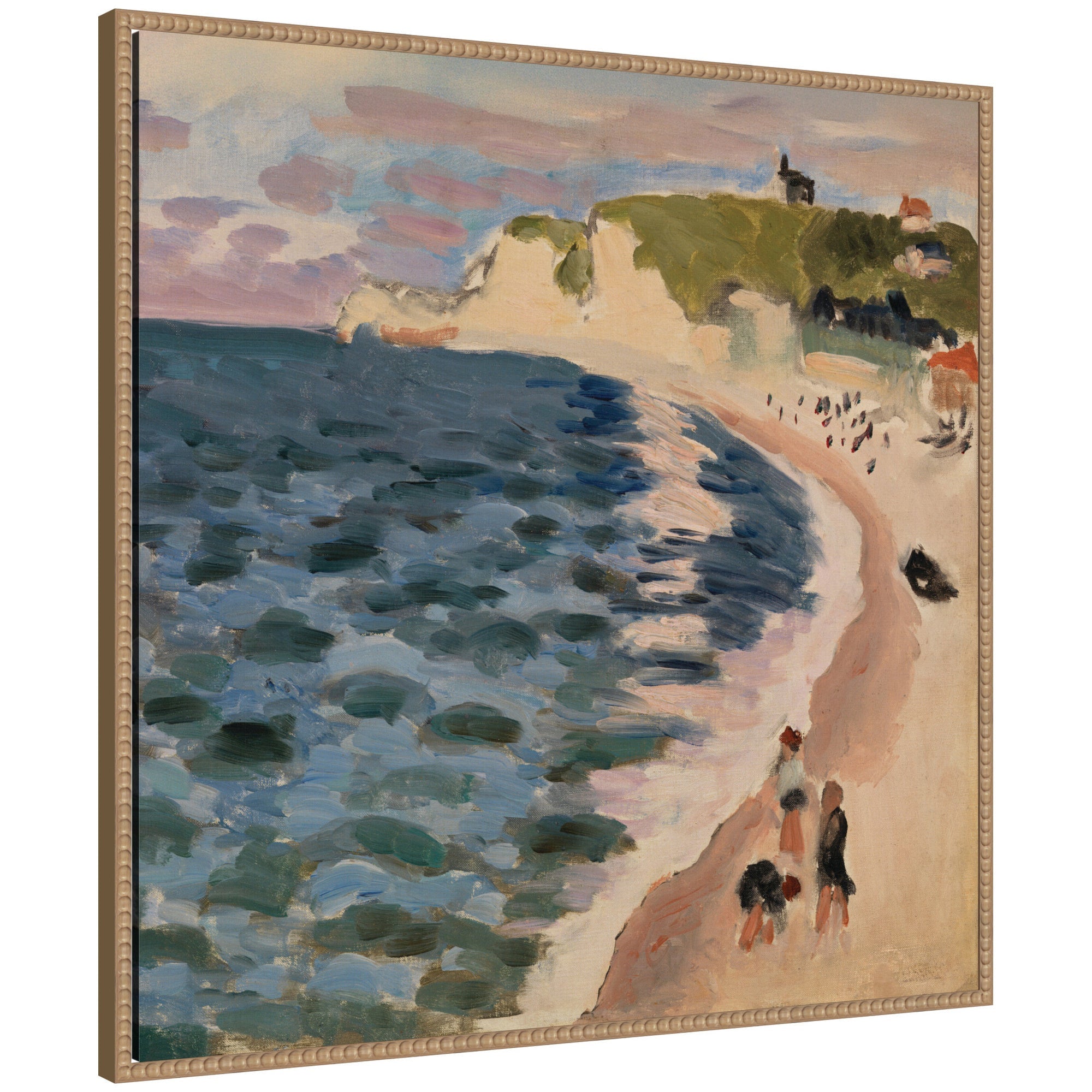 High Tide Pleine Mer 1920 Henri Mattise framed canvas art in a rustic natural beaded frame