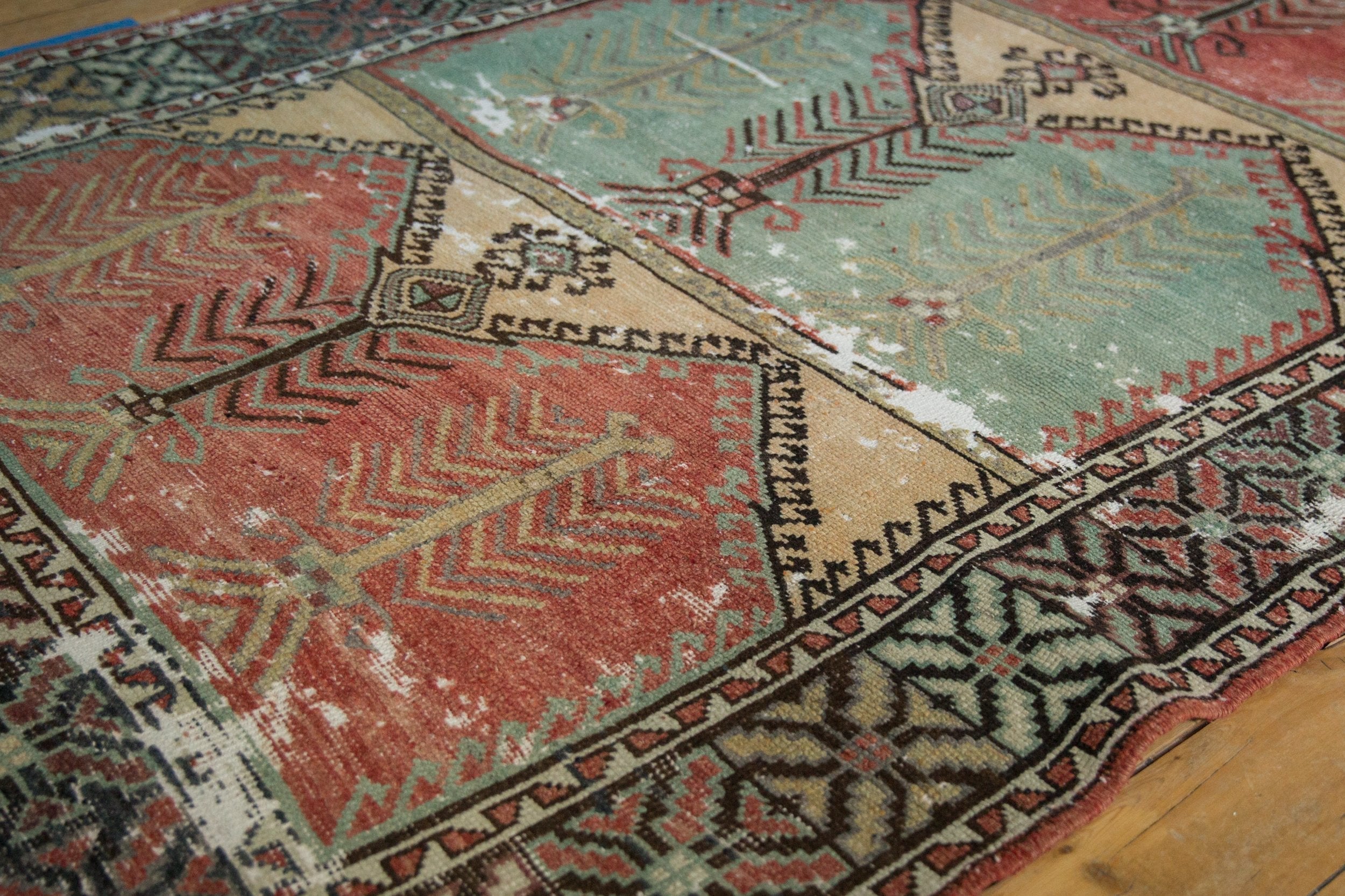 5x12.5 Vintage Distressed Oushak Rug Runner by Old New House® - product image 5 for Resin Society