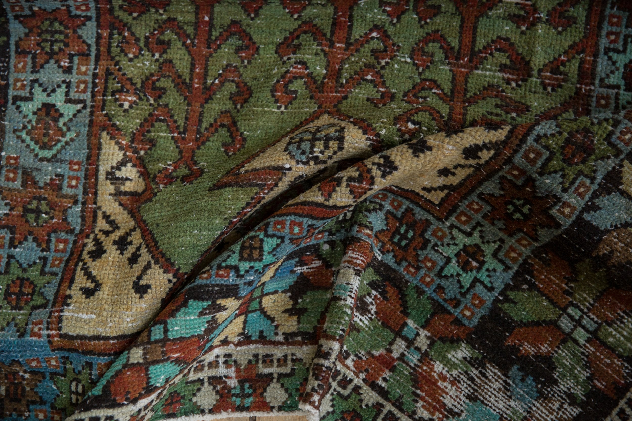 4.5x10.5 Vintage Distressed Oushak Rug Runner
