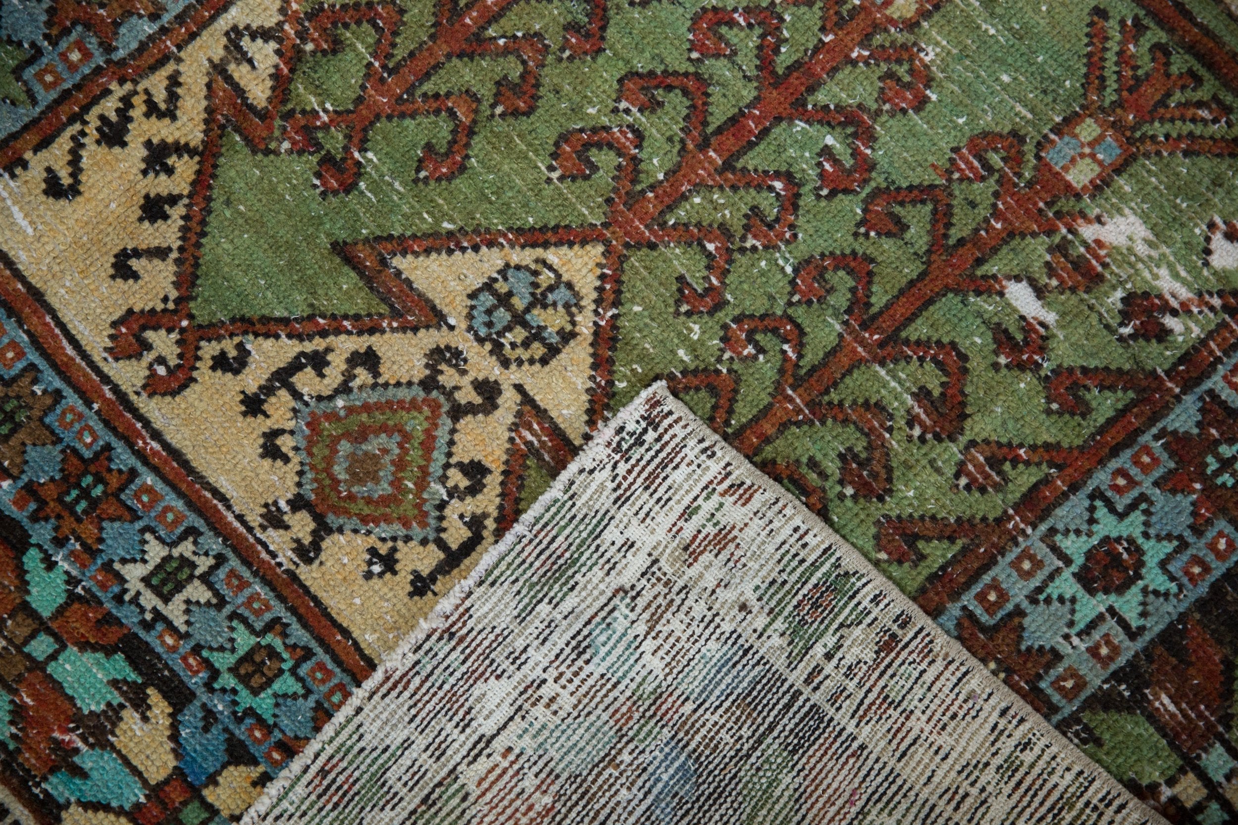 4.5x10.5 Vintage Distressed Oushak Rug Runner