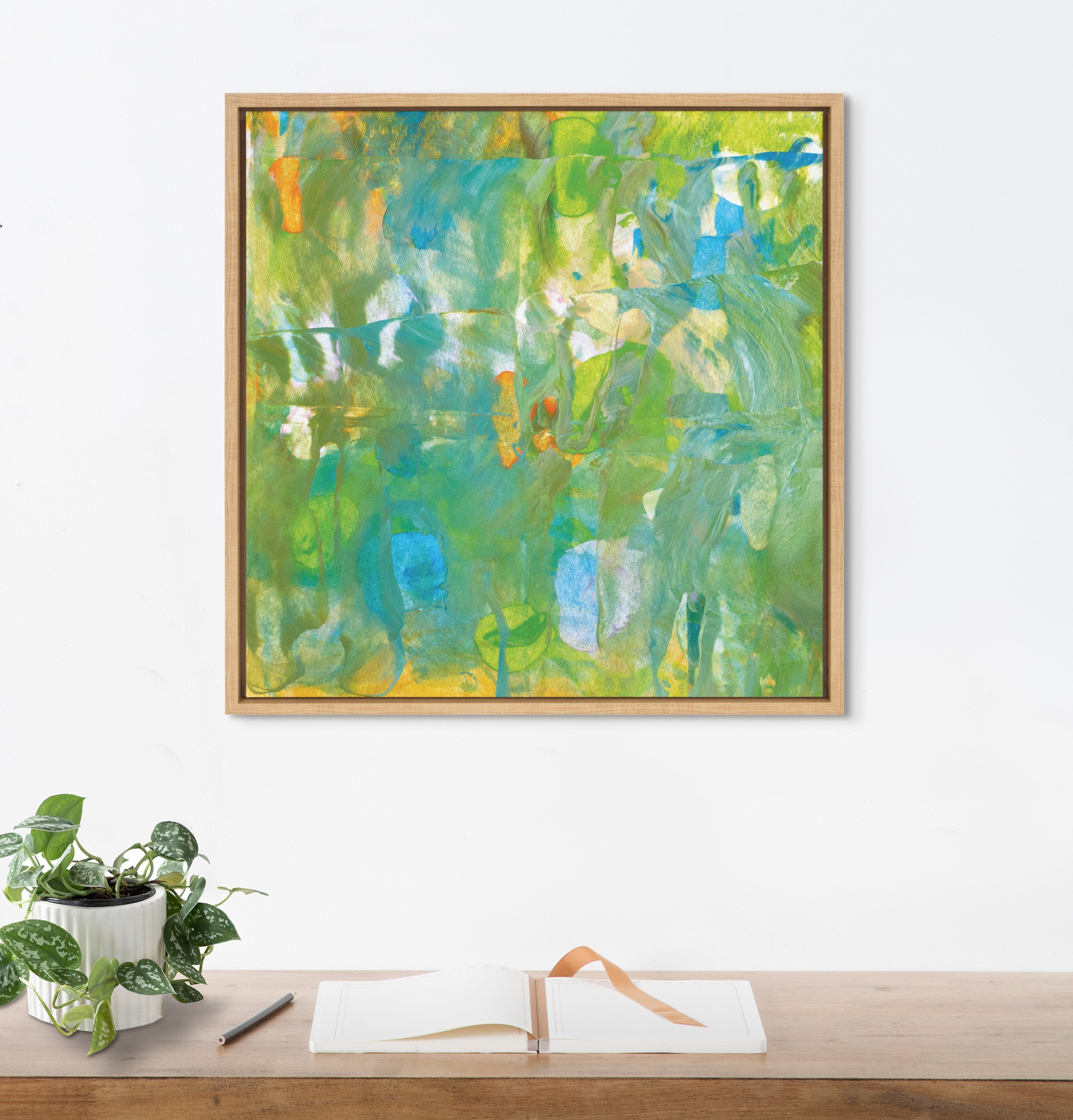 Sylvie Mango Framed Canvas by kateandlaurel - product image 7 for Resin Society