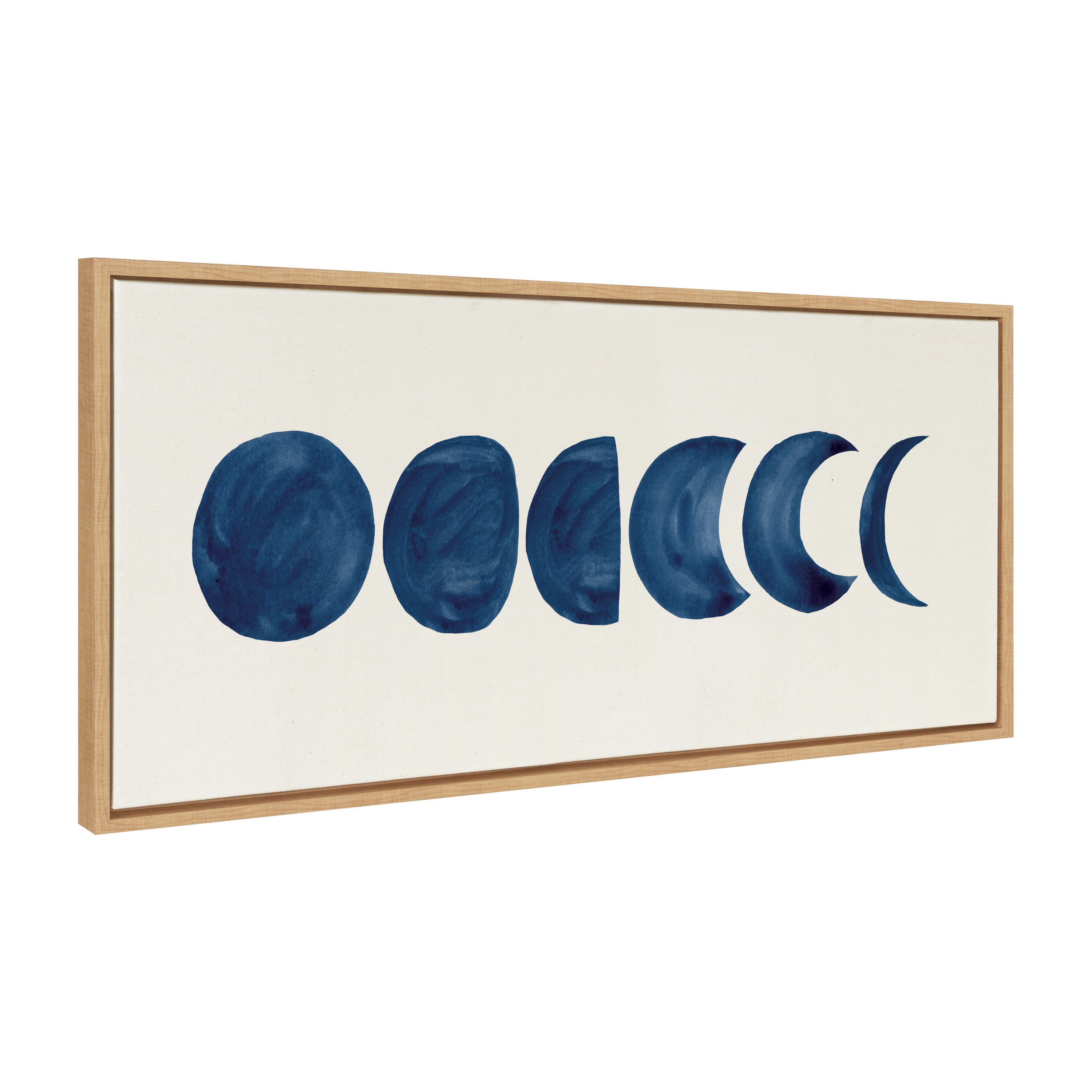 Sylvie Linear Moon Phases Framed Canvas by Teju Reval of SnazzyHues