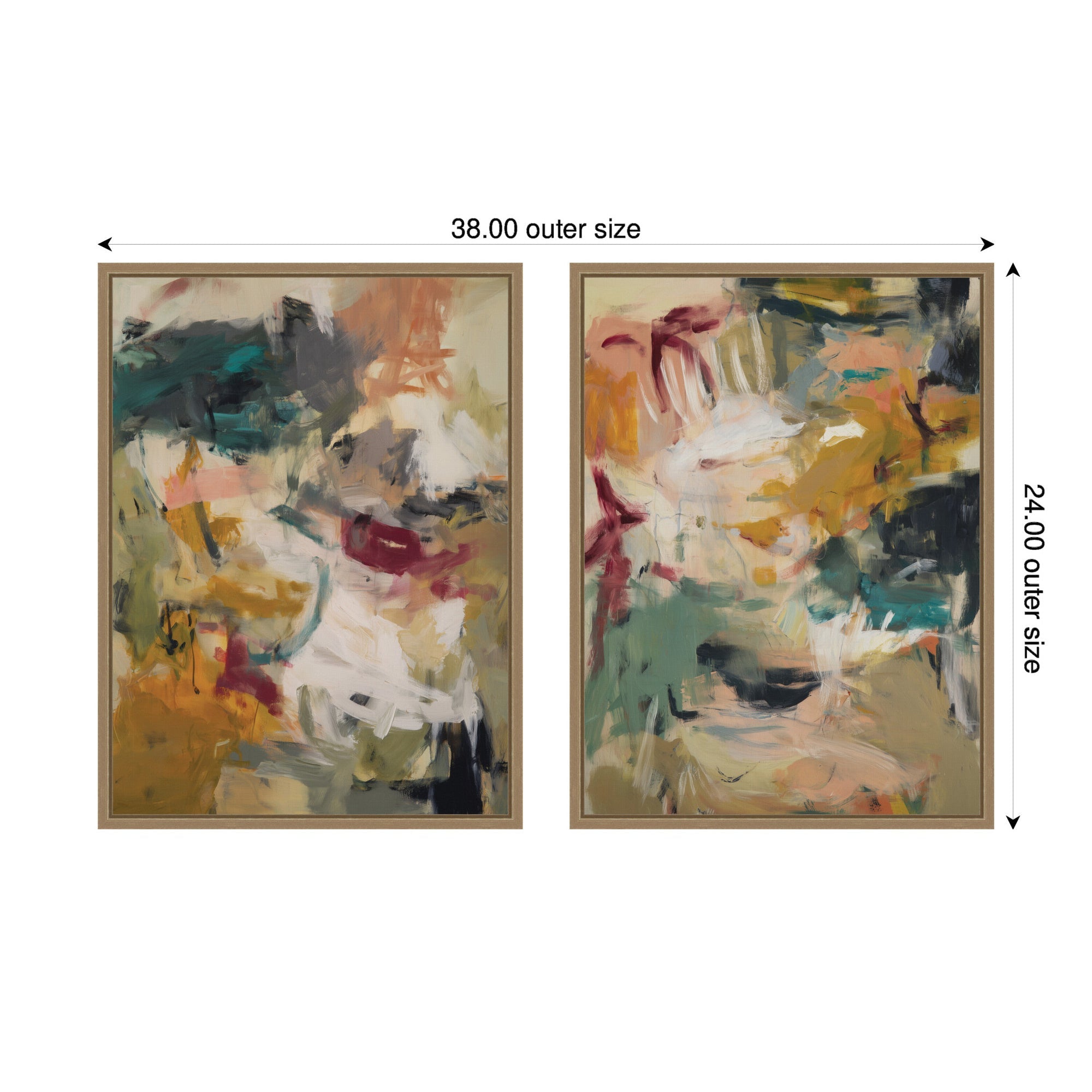 Painted Storm No.
1 & No.
2 2 Piece Framed Canvas Wall Art Set by Amy Lighthall