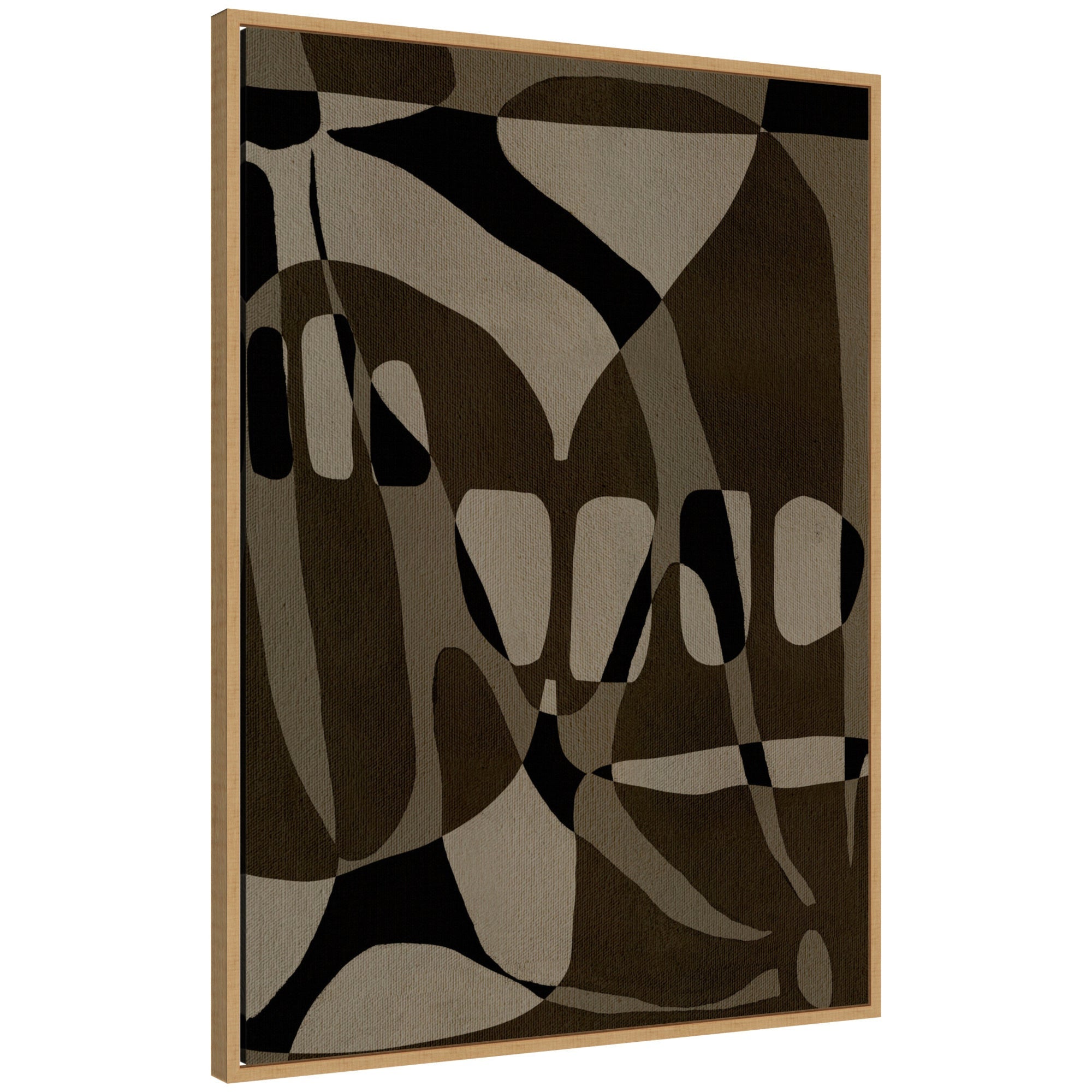 Sylvie Contour 1 Framed Canvas by Shatha Al Dafai