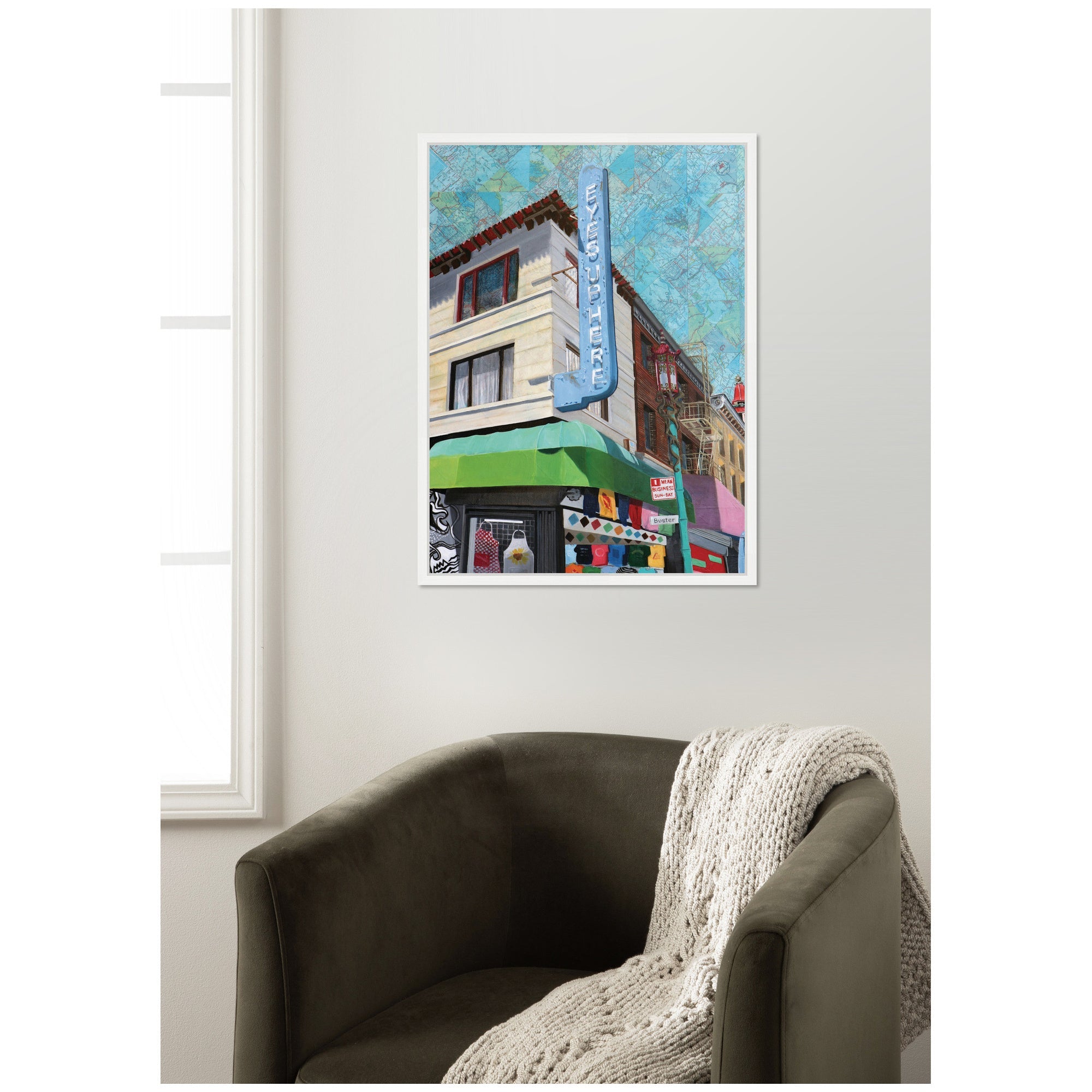 Eyes up Here by Krista V.
Allenstein Framed Canvas Wall Art Print