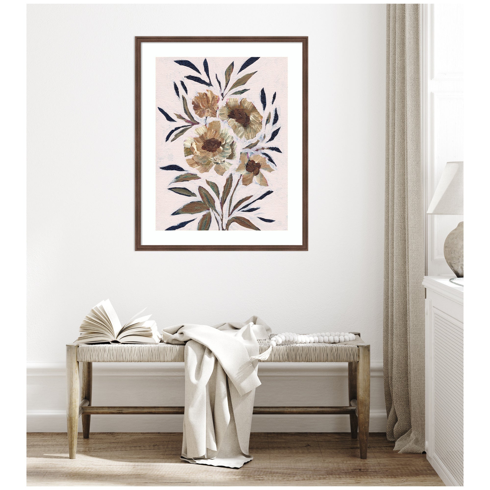 Framed Art Muted Paintrely Florals by Nikita Jariwala