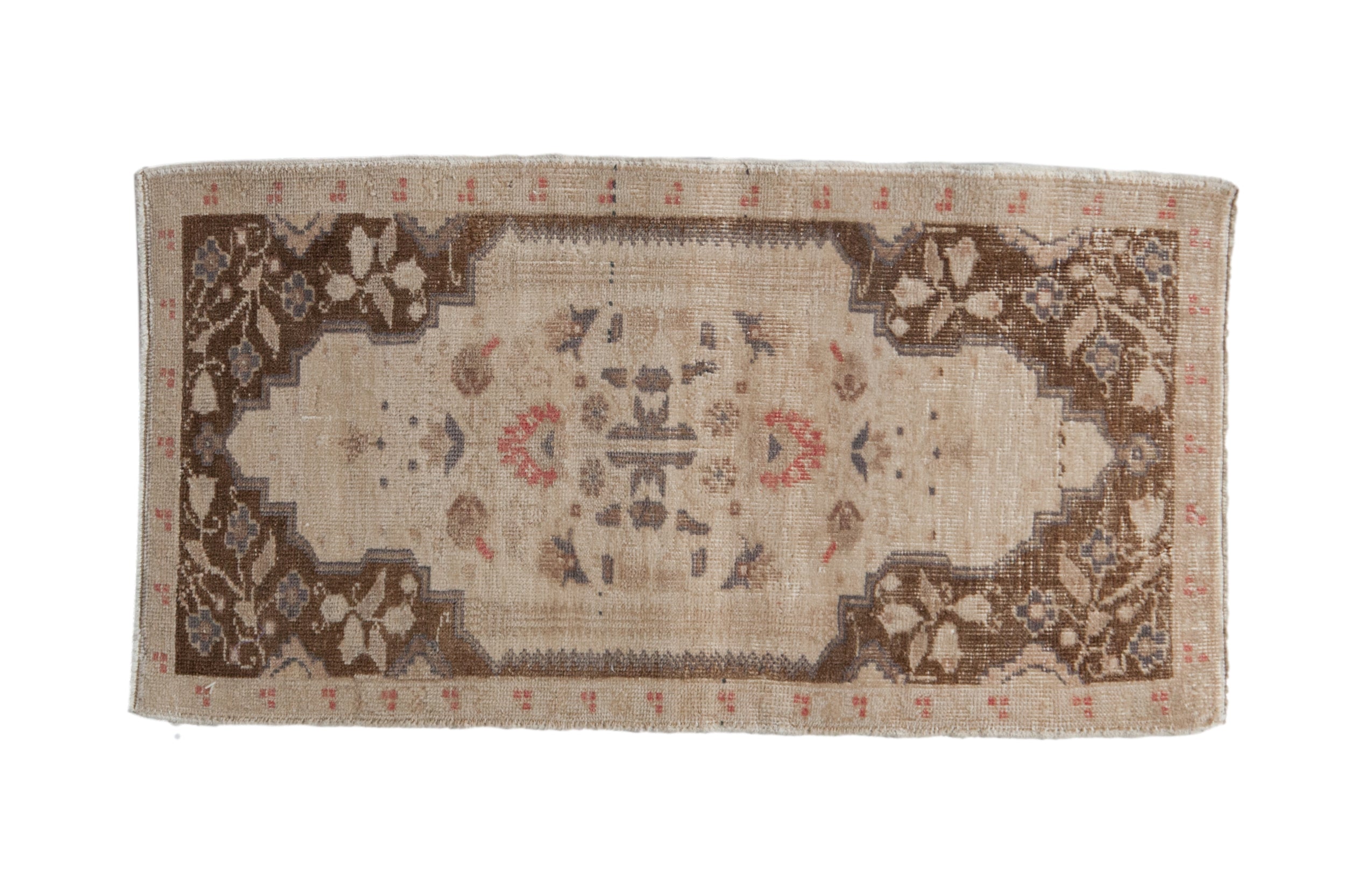 1.5x3 Vintage Distressed Oushak Rug Mat