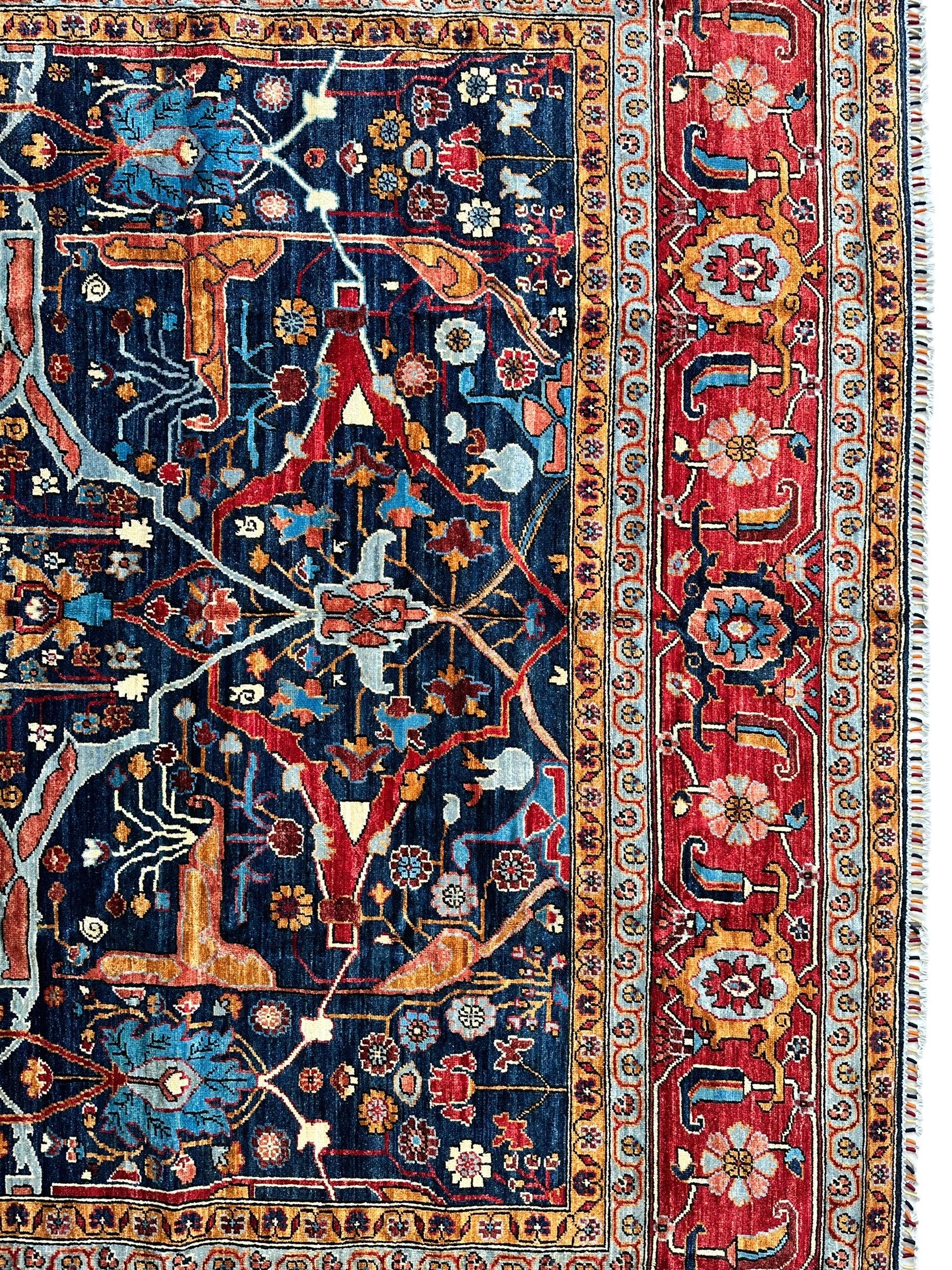 Hand-Knotted Afghani Bidjar Wool Rug – 9’x12’ – Intricate Geometric & by Rugistan - product image 12 for Resin Society