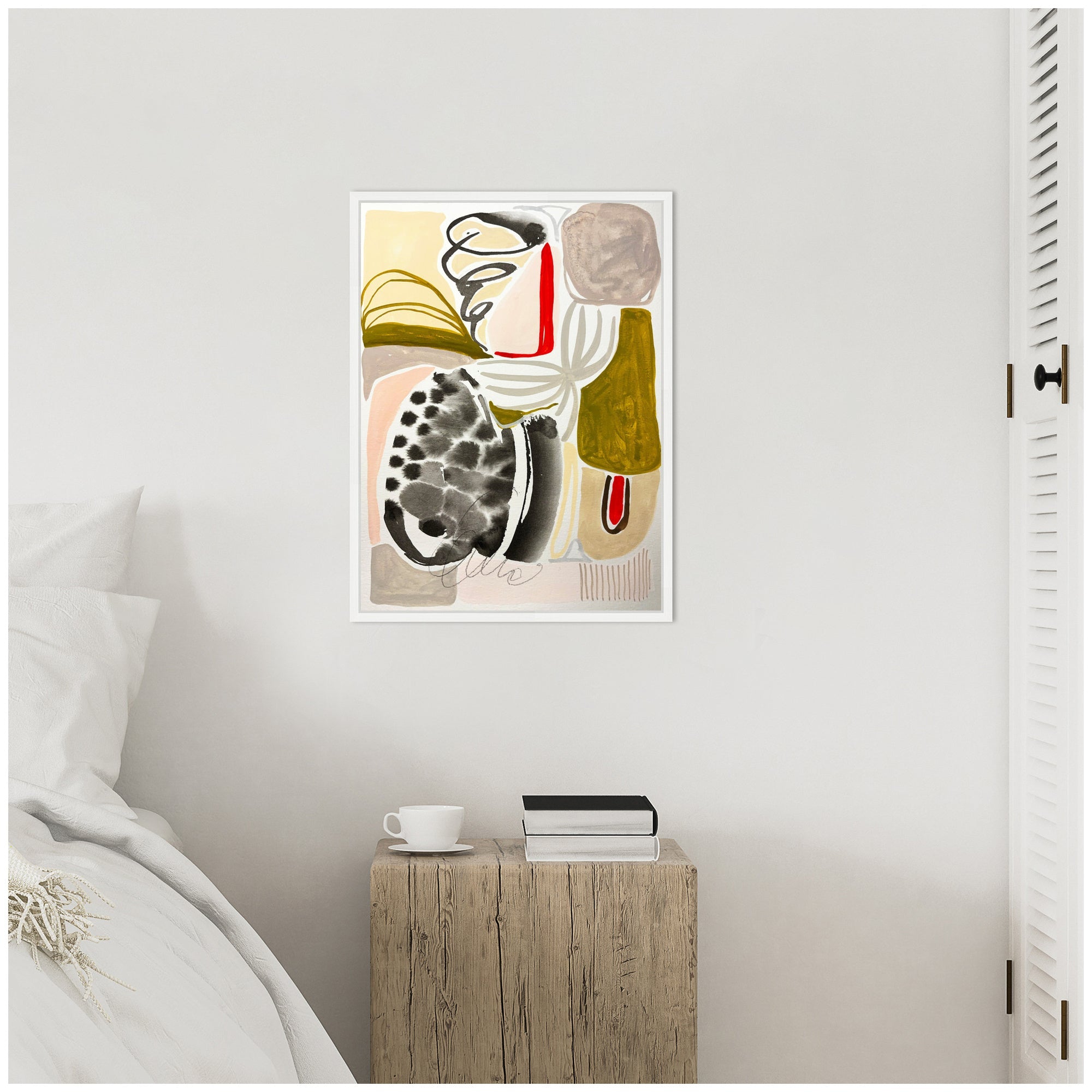 Sylvie Abstract 02 Framed Canvas by Emma Daisy