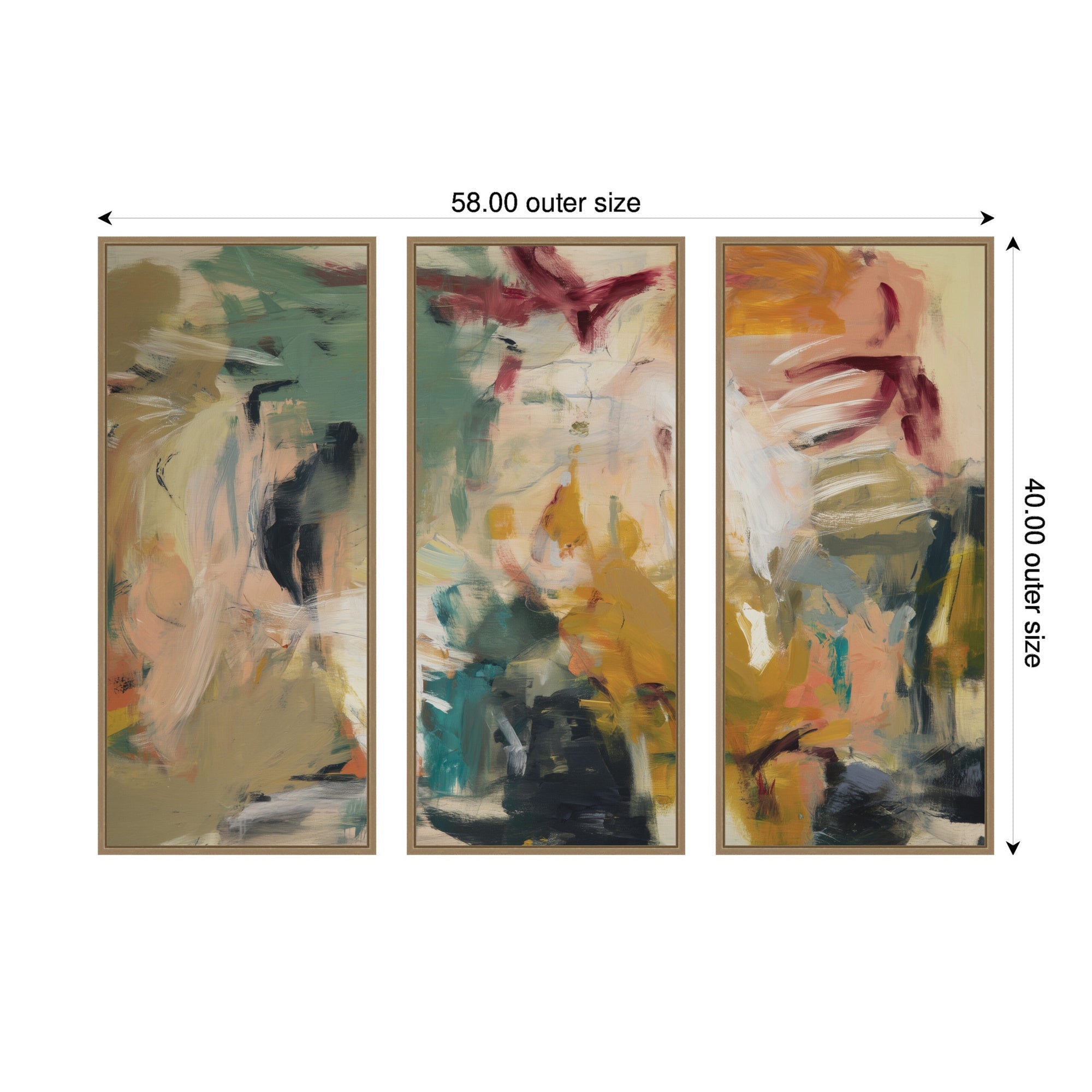 Painted Storm No.
2 Panel 3 Piece Framed Canvas Wall Art Set by Amy Lighthall