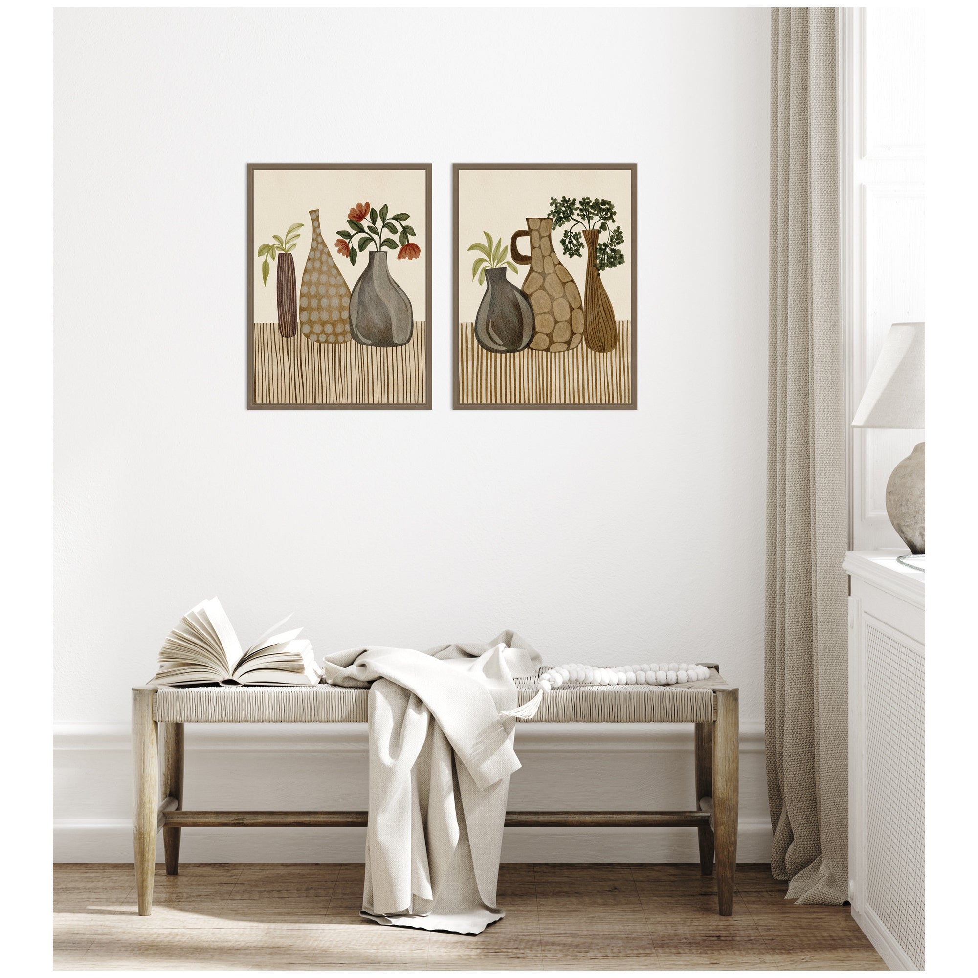 Rustic Still Life 2 Piece Framed Canvas Wall Art Set by Nikita Jariwala