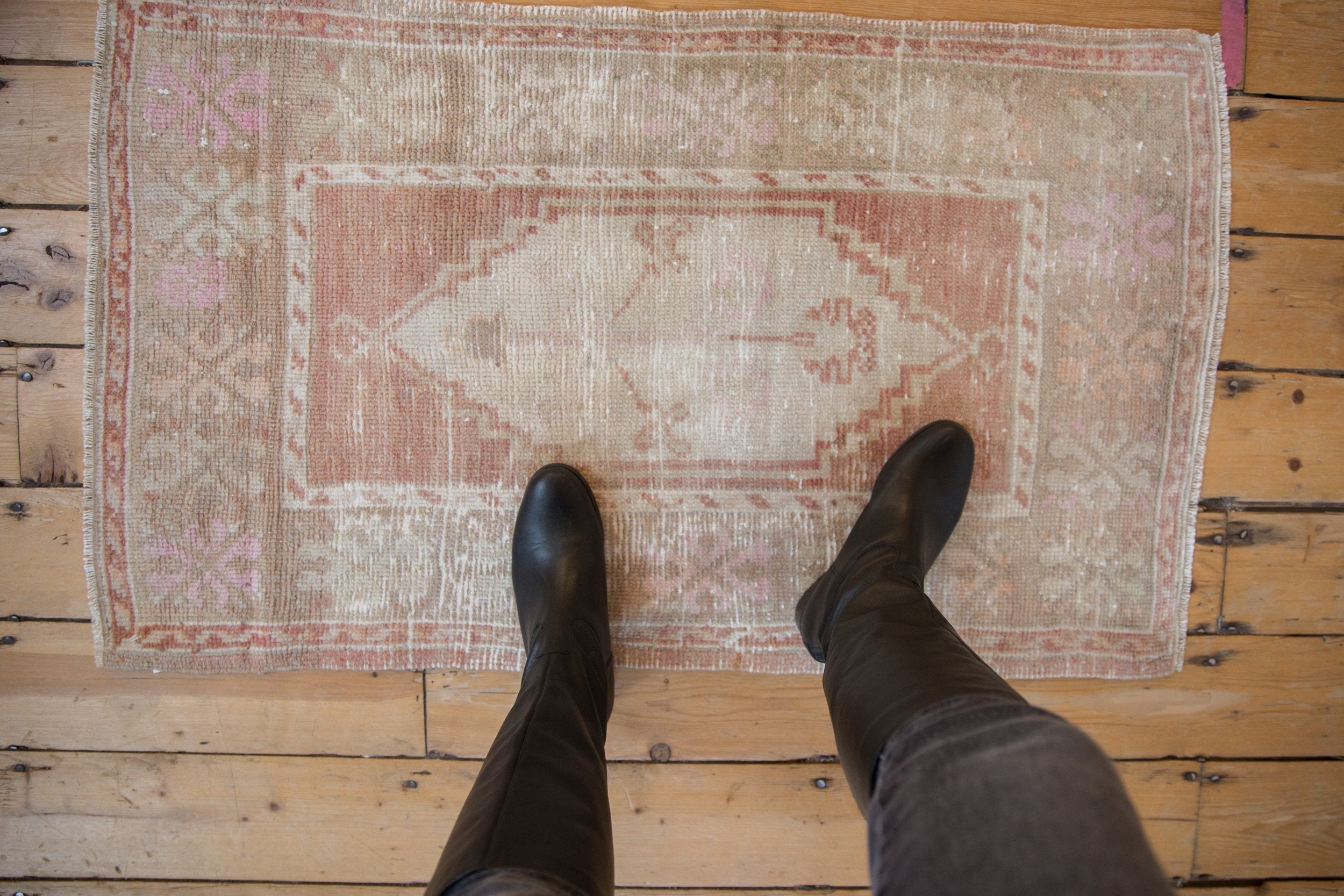 2x3.5 Vintage Distressed Oushak Rug by Old New House® - product image 2 for Resin Society