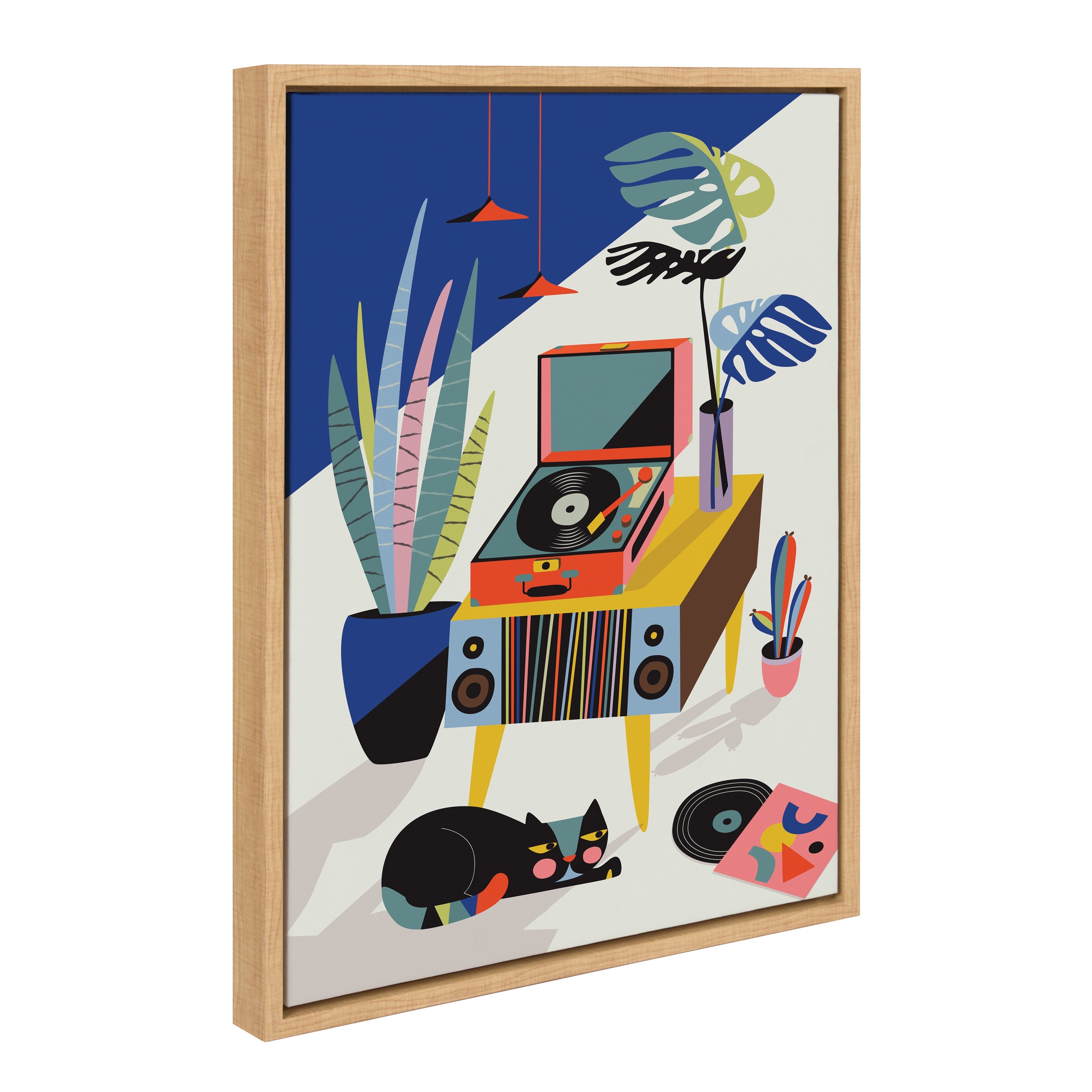 Sylvie Chill Out Saturday Framed Canvas by kateandlaurel - product image 20 for Resin Society