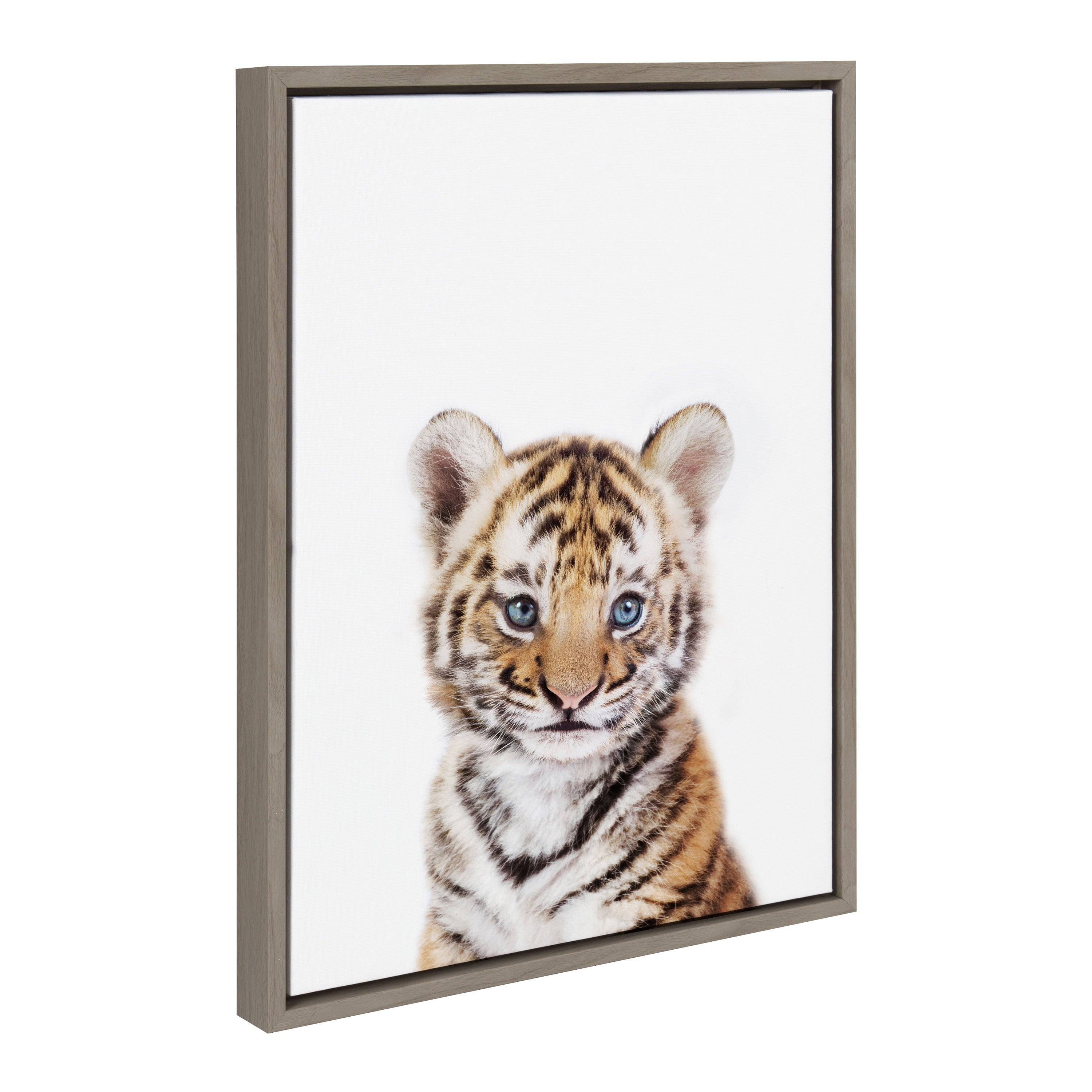 Sylvie Baby Tiger Framed Canvas by Amy Peterson by kateandlaurel - product image 6 for Resin Society