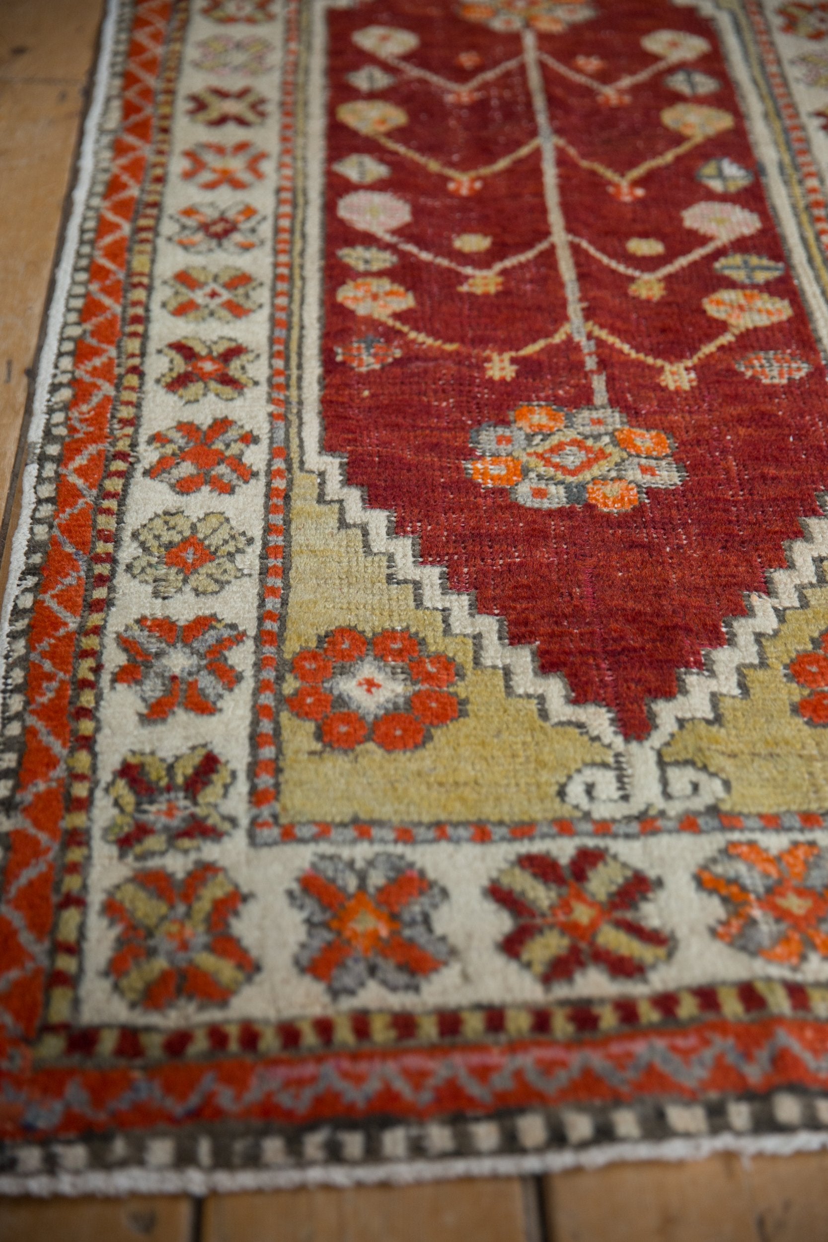2.5x5.5 Vintage Distressed Oushak Rug Runner by Old New House® - product image 4 for Resin Society