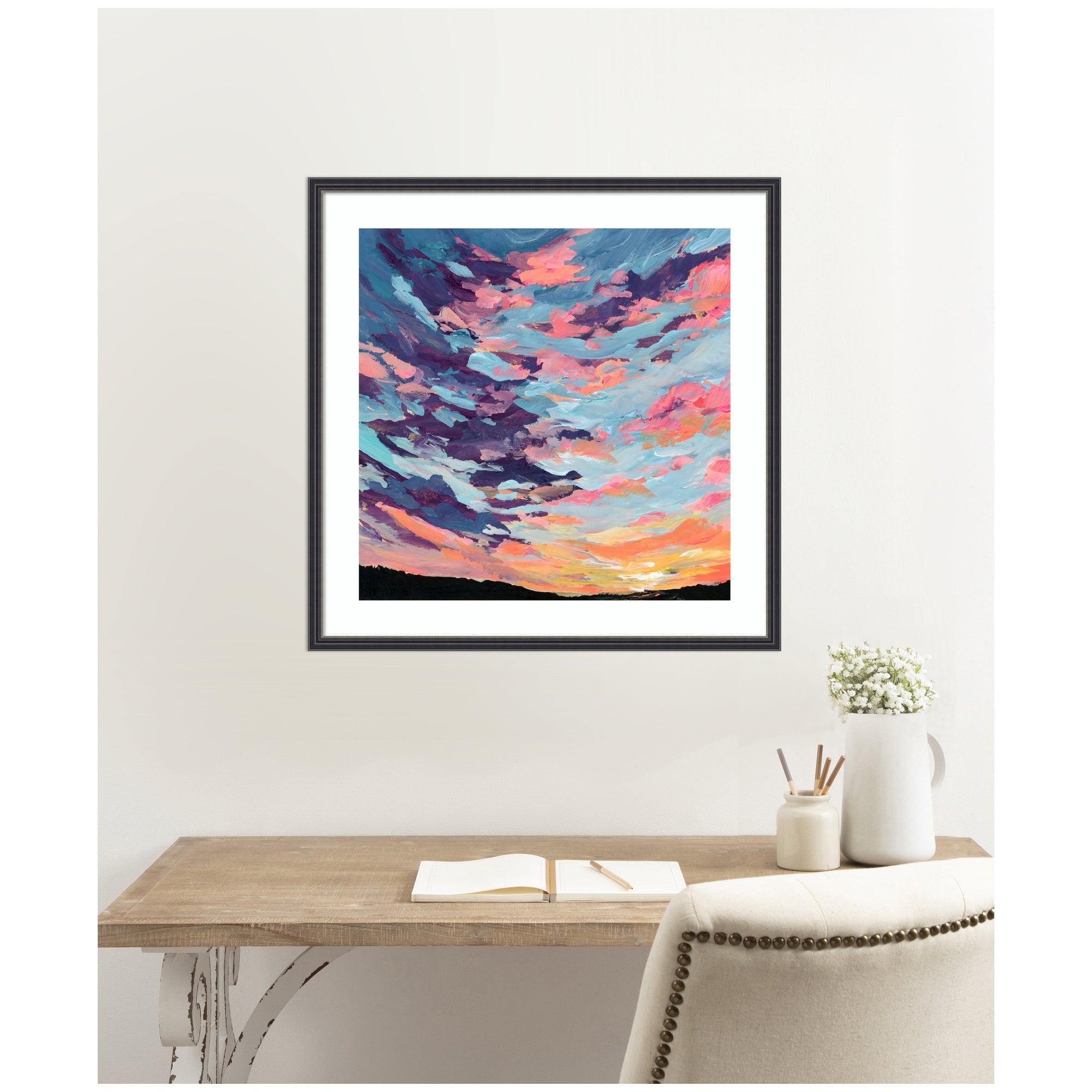 Framed Art Sunset Study by Emily Kenney