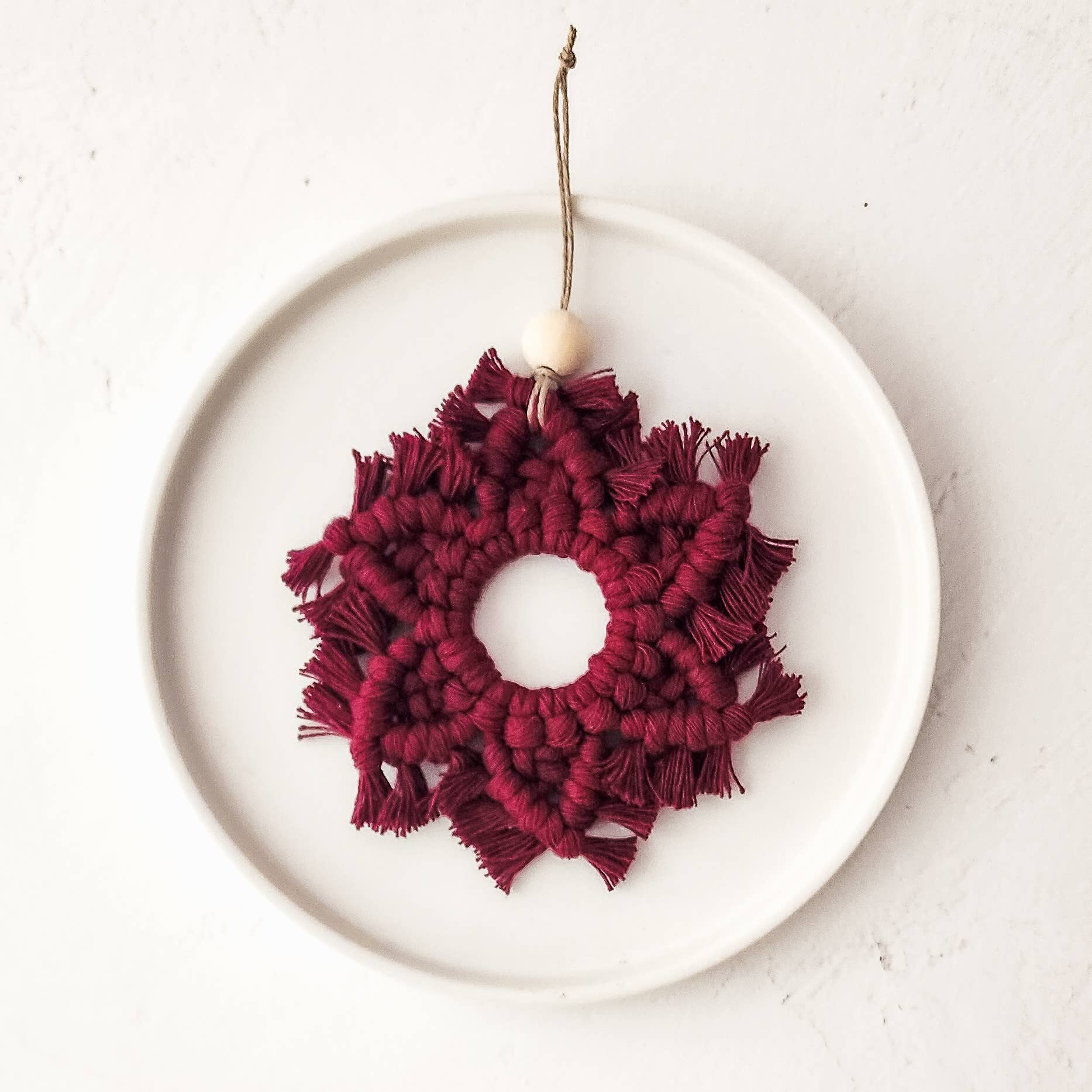 Macrame Snowflake Ornament