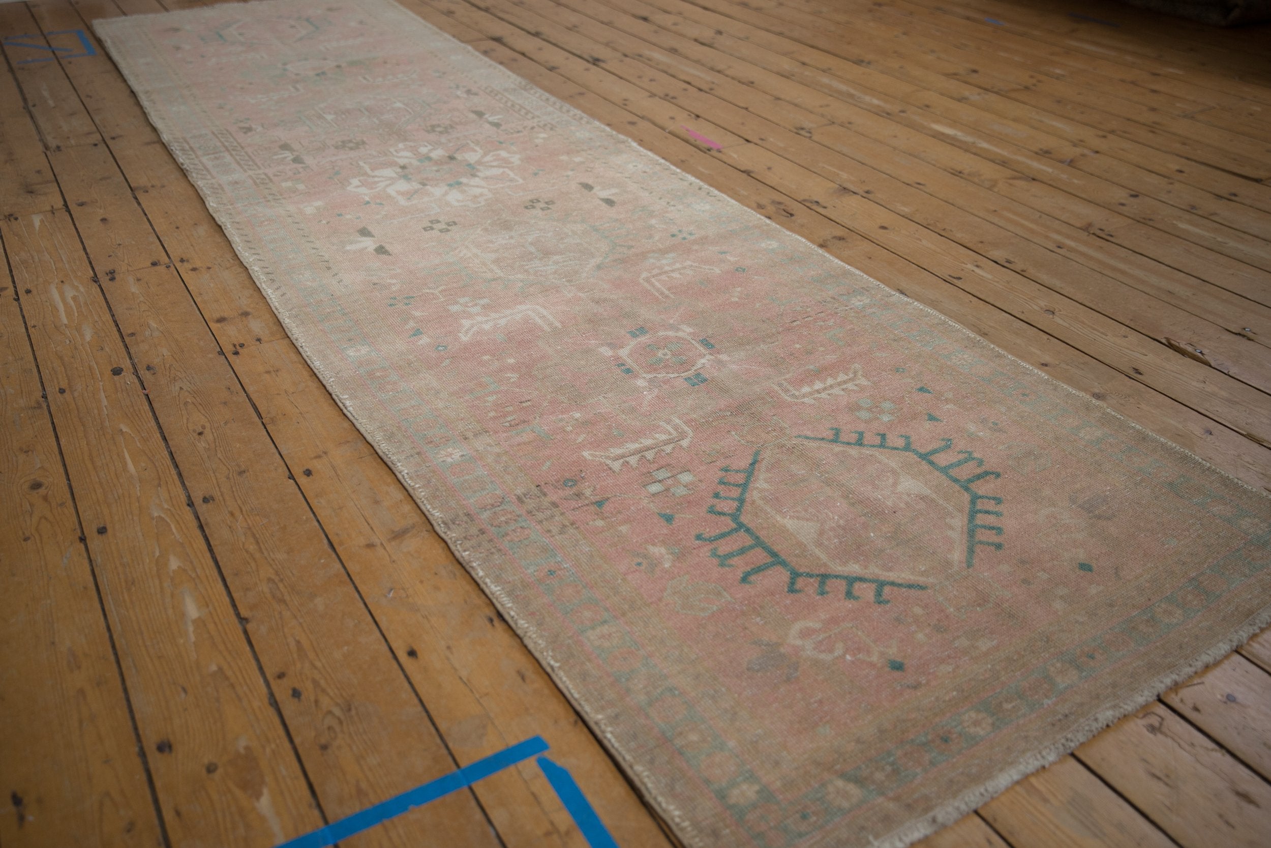 3.5x12.5 Vintage Distressed Karaja Rug Runner by Old New House® - product image 6 for Resin Society