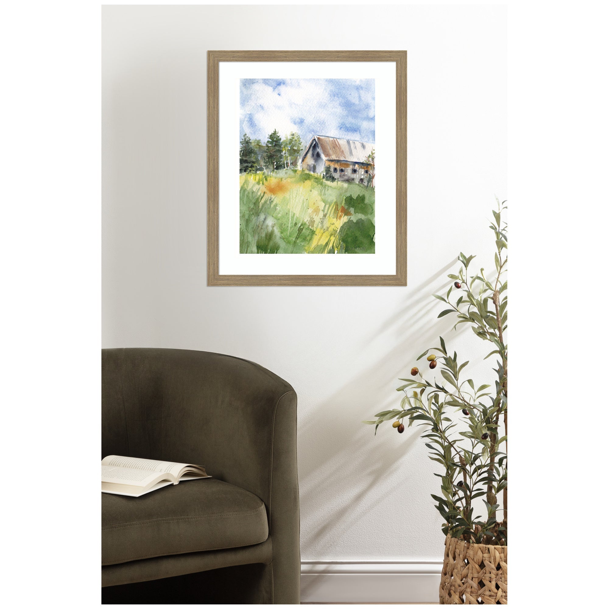 Framed Art Vermont Barn in Summer by Patricia Shaw