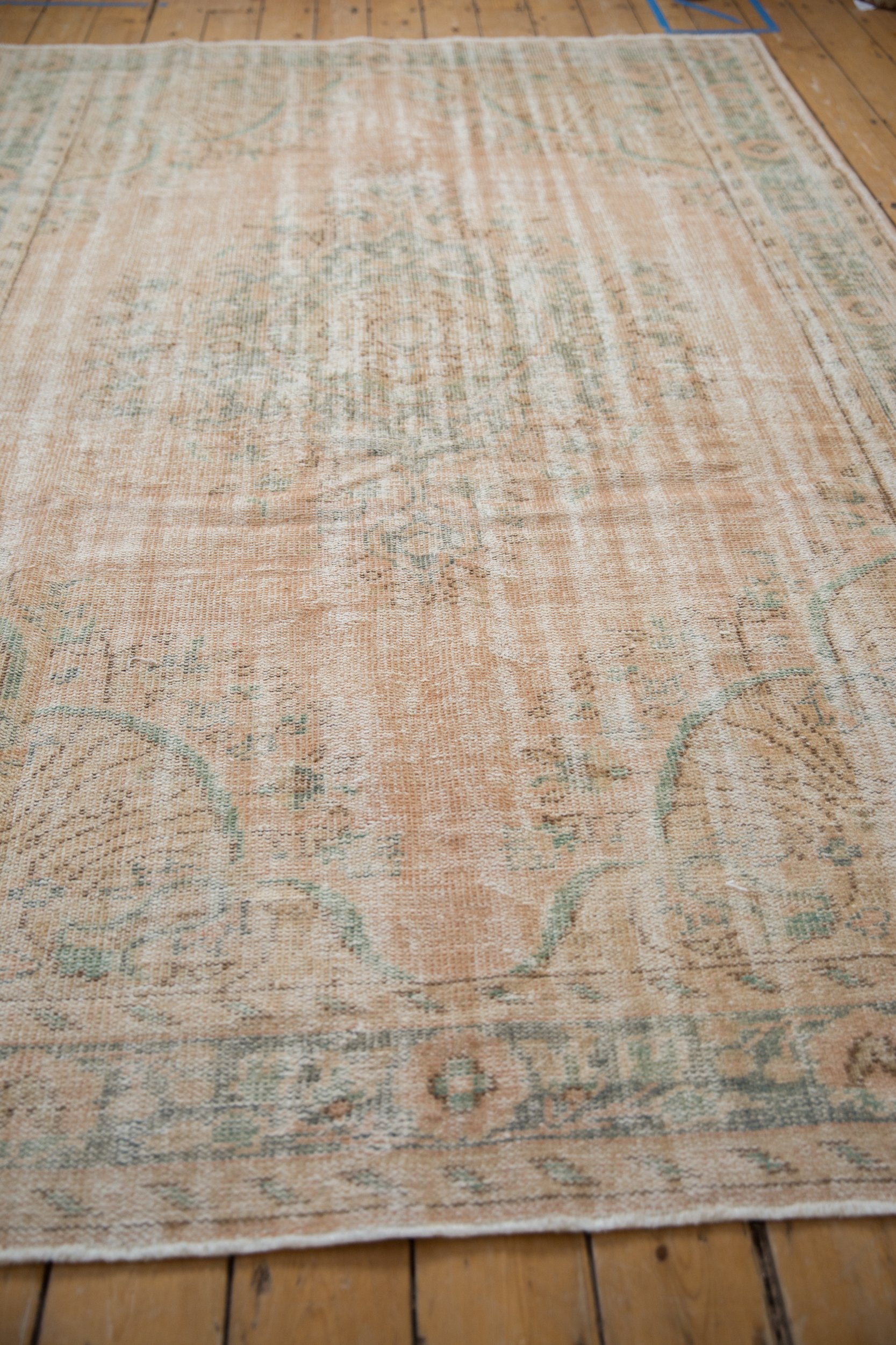 6x9.5 Vintage Distressed Oushak Carpet