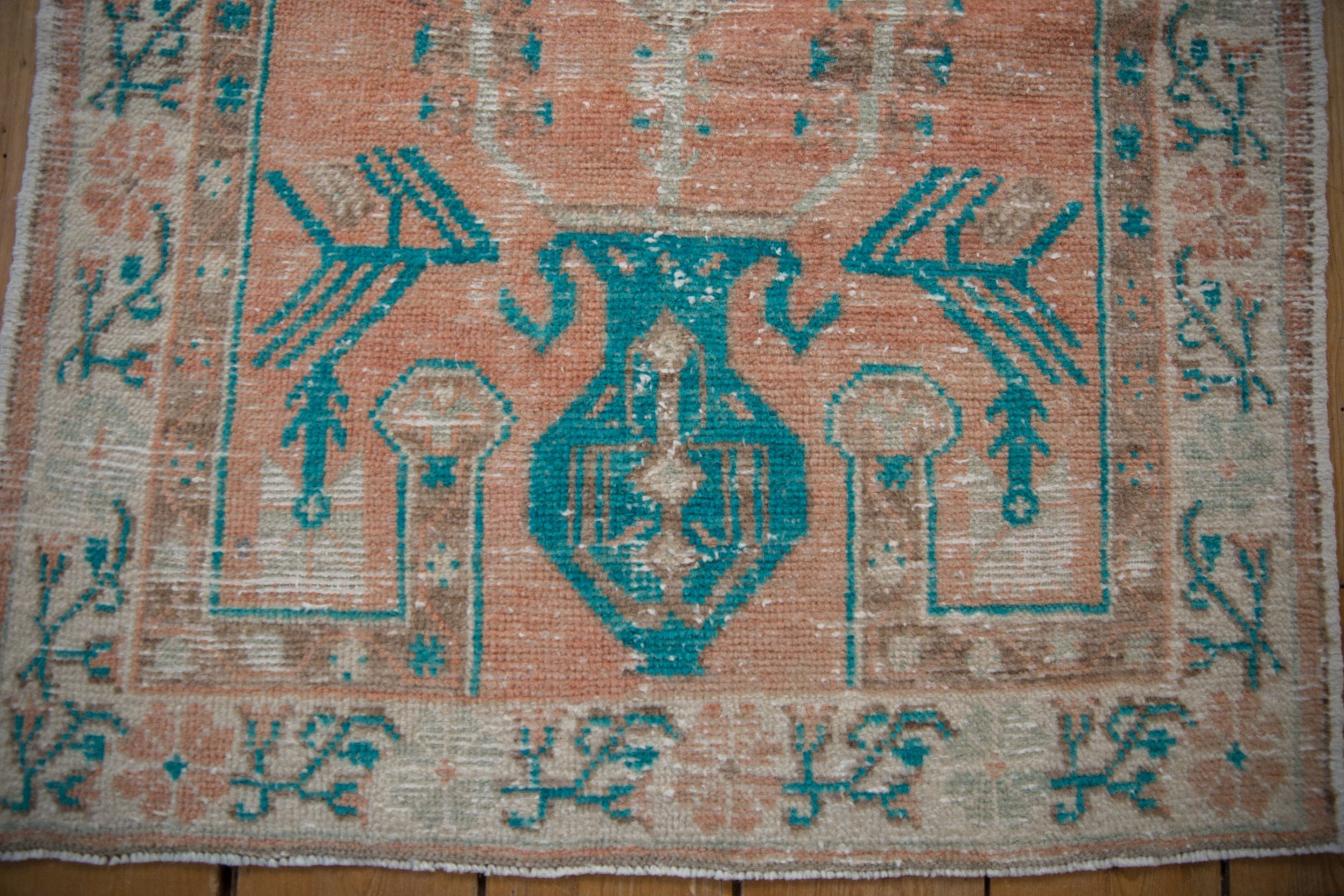 2.5x5.5 Vintage Distressed Oushak Rug Runner by Old New House® - product image 3 for Resin Society