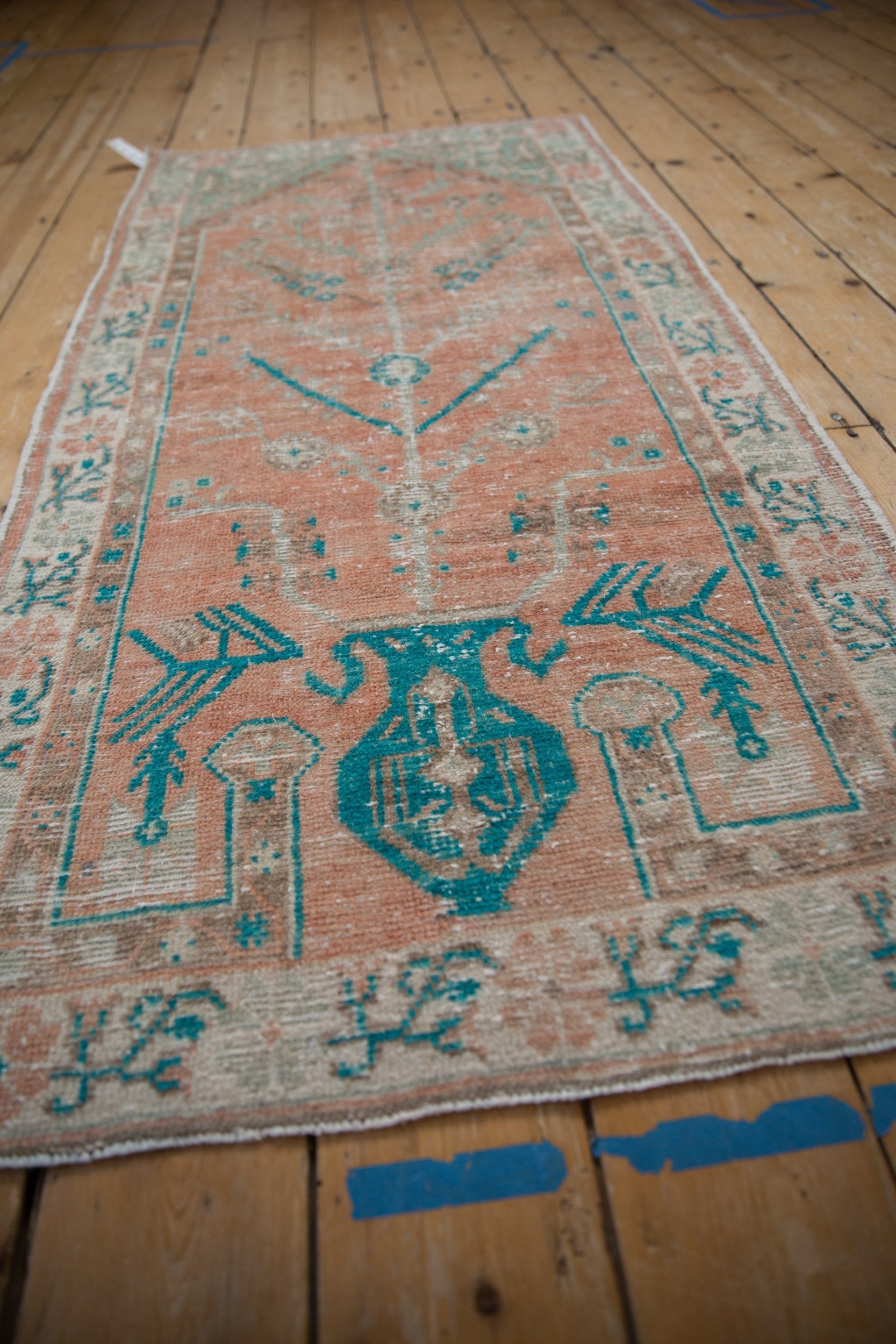 2.5x5.5 Vintage Distressed Oushak Rug Runner by Old New House® - product image 4 for Resin Society