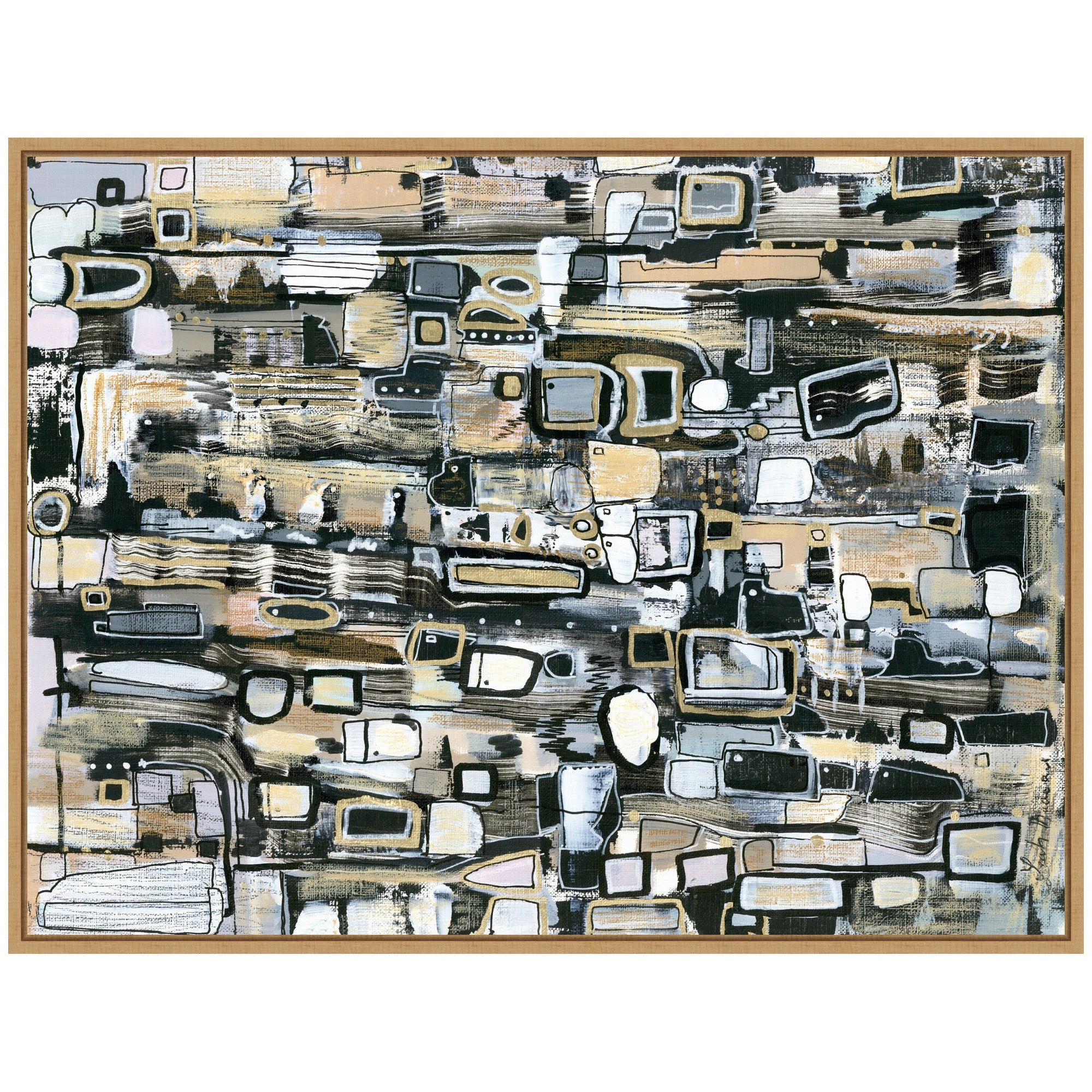 Sylvie Snowfall Horizontal Framed Canvas by Leah Nadeau
