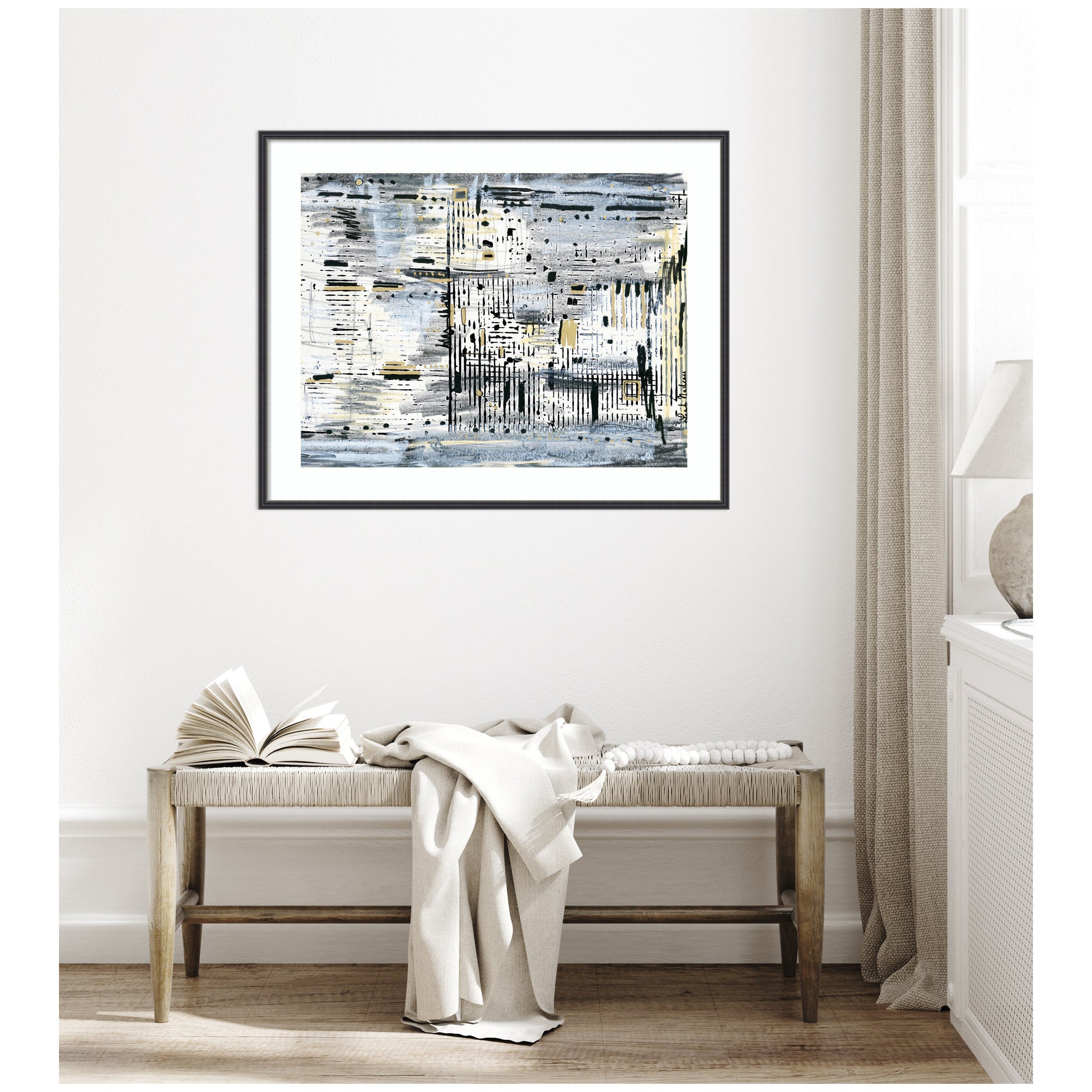 Framed Art Brooklyn Bridge Horizontal by Leah Nadeau