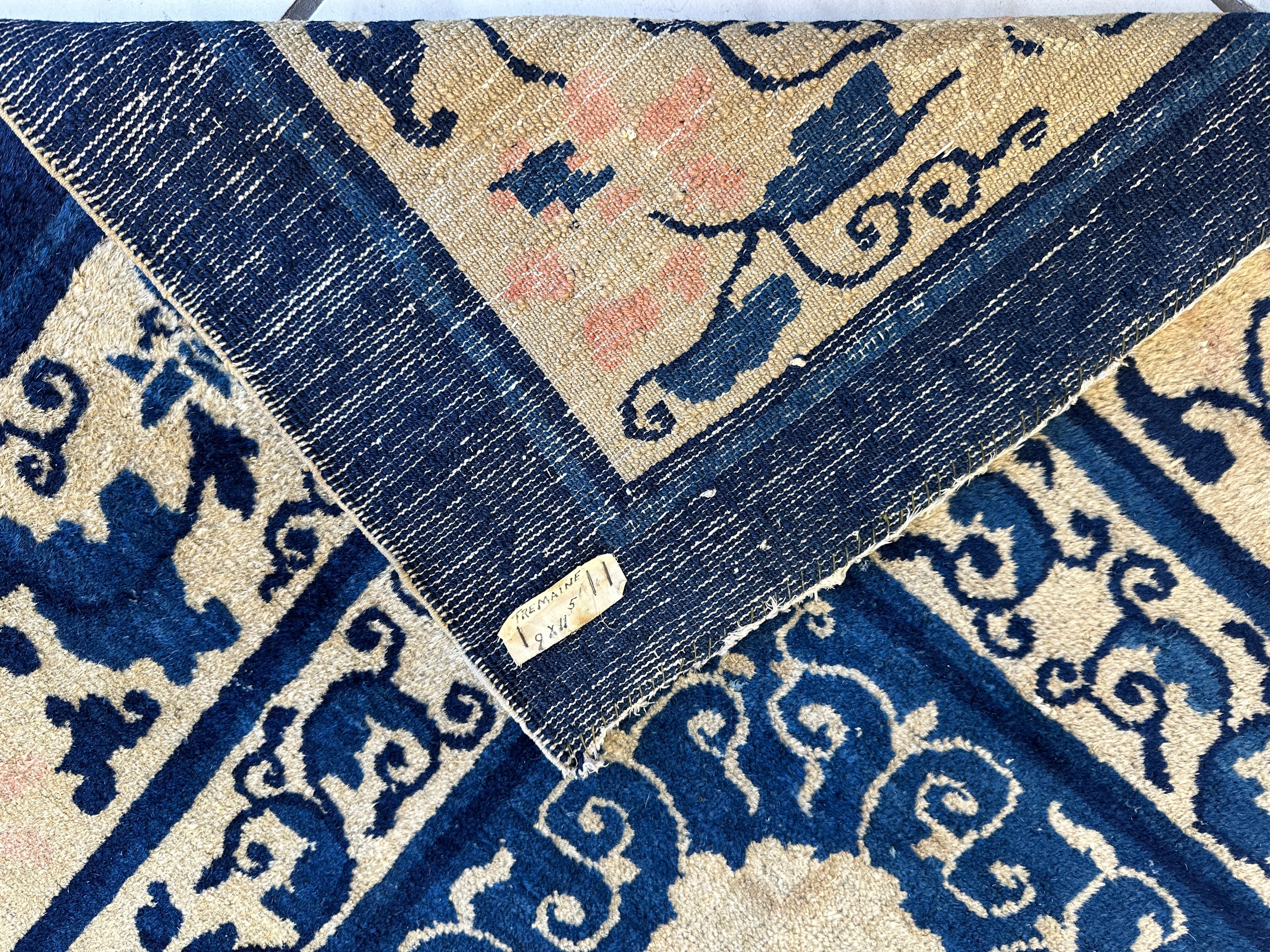 Hand-Knotted Antique Chinese Peking Wool Rug – 9’ x 11’5” – Distressed by Rugistan - product image 10 for Resin Society