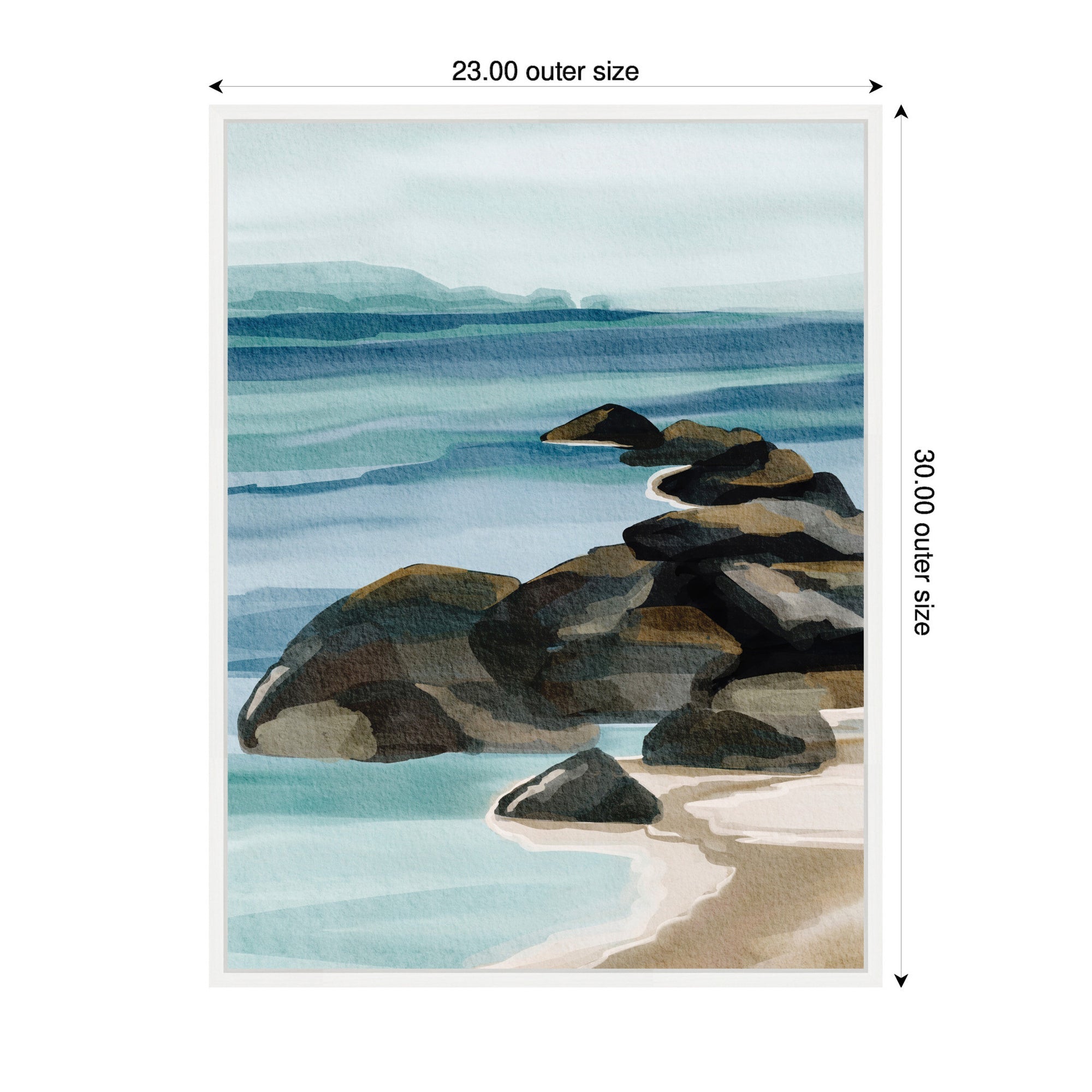 Sylvie Ocean Breeze ll Framed Canvas by Nikita Jariwala