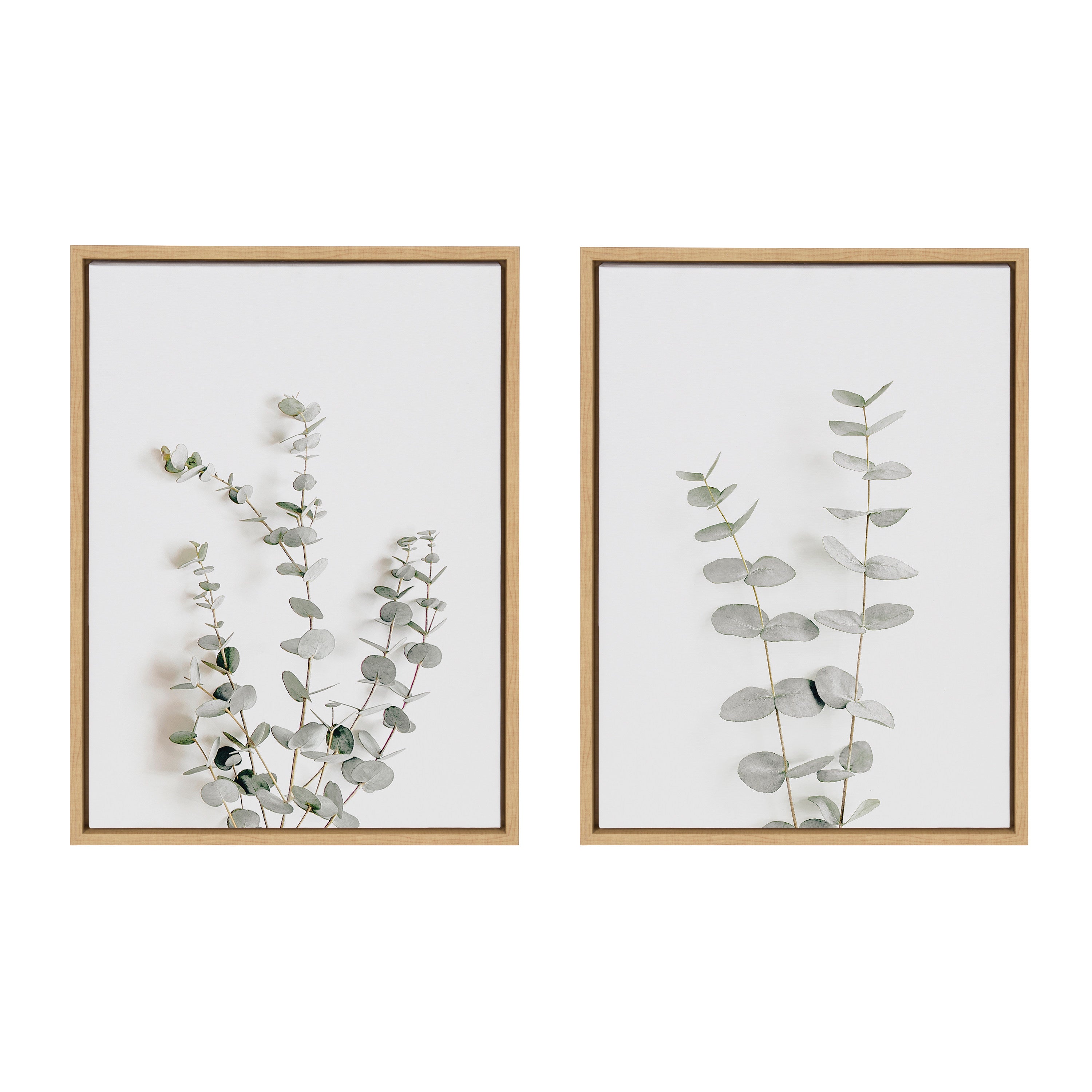 Sylvie Neutral Botanical Print No 3 and 4 Framed Canvas by kateandlaurel - product image 17 for Resin Society