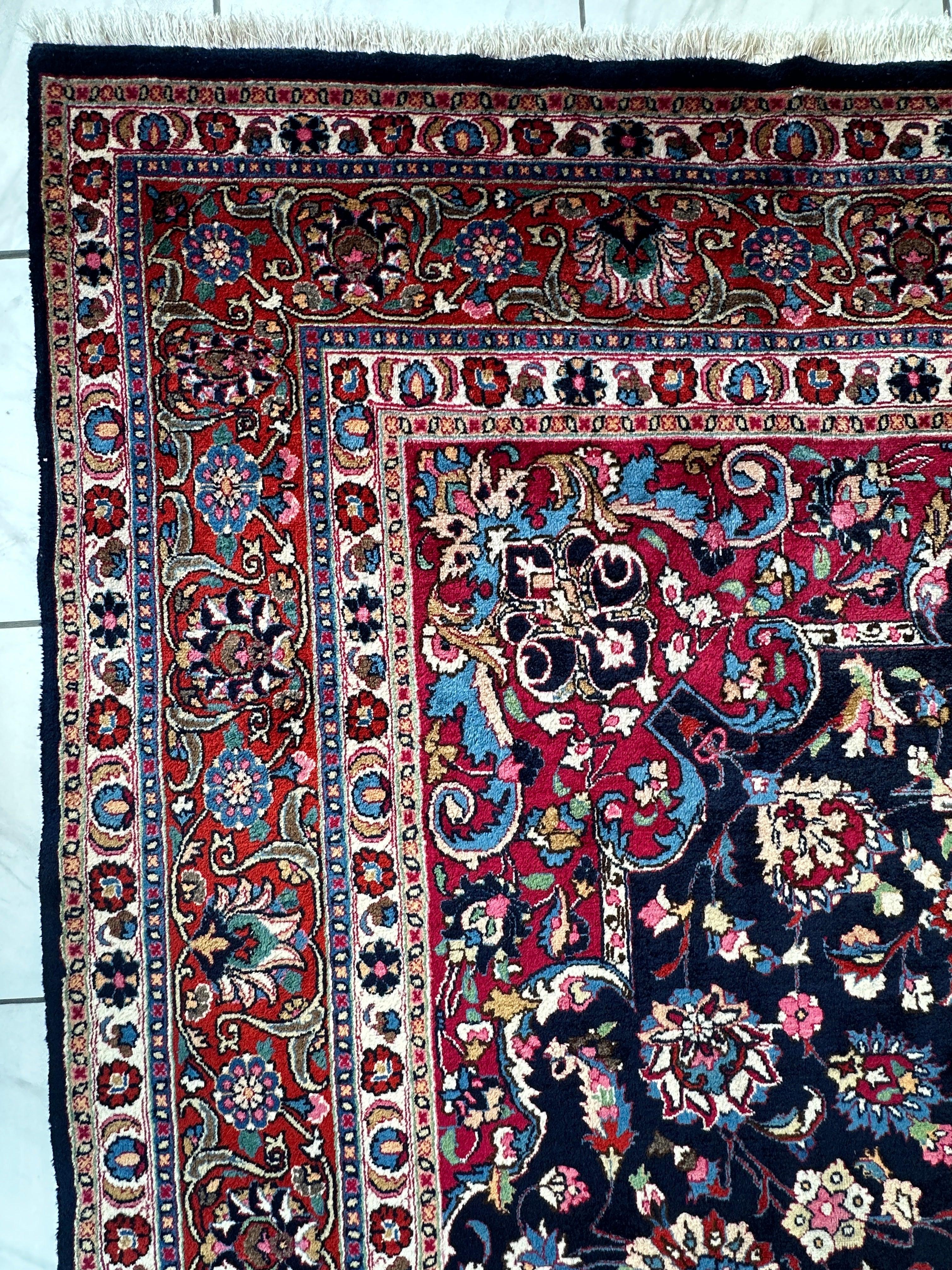 Persian Mashhad Hand Knotted Wool Area Rug 9’9” x 13’3” by Rugistan - product image 11 for Resin Society