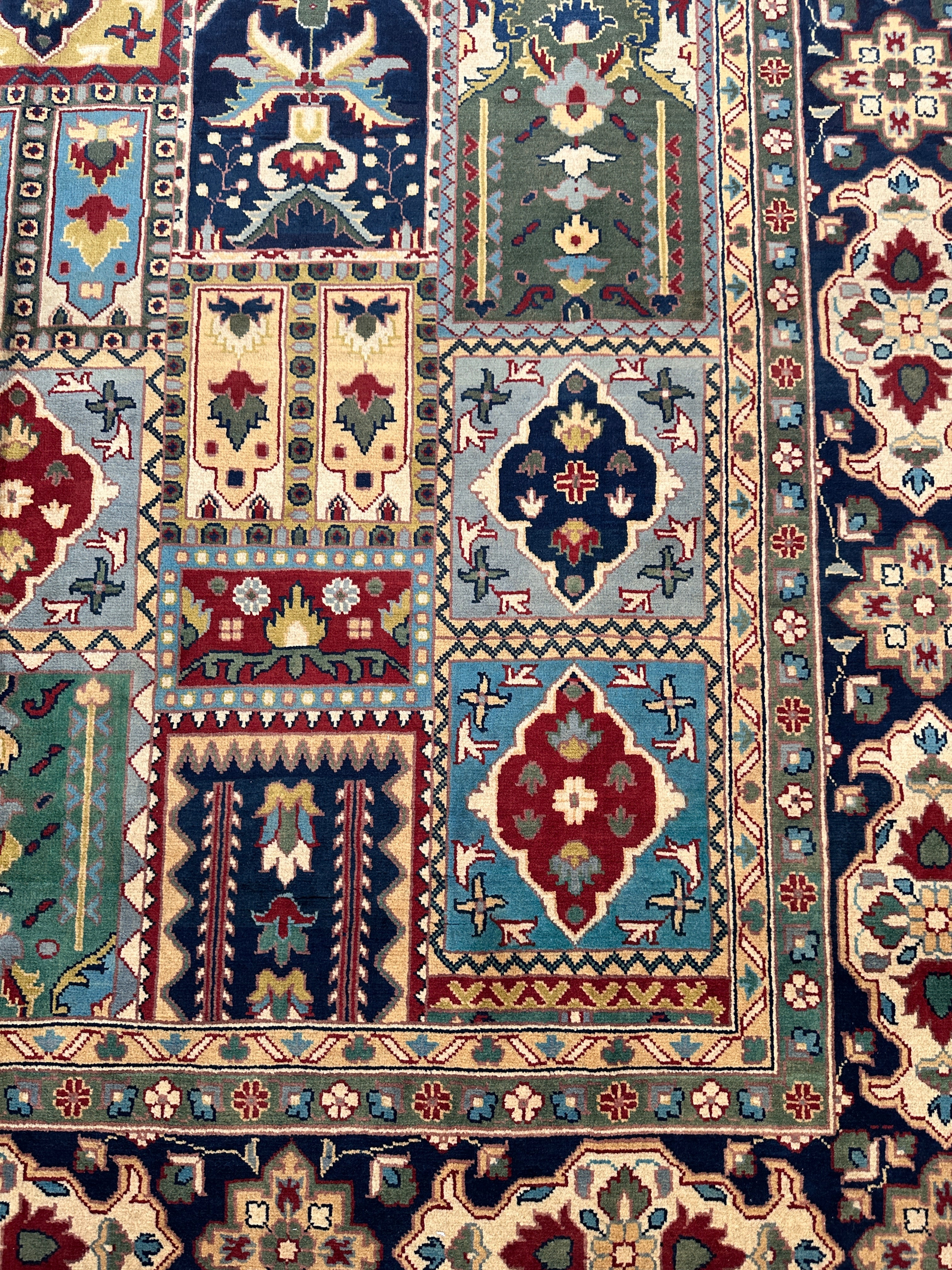 Hand-Knotted Afghani Bakhtiari Garden Rug by Rugistan - product image 6 for Resin Society