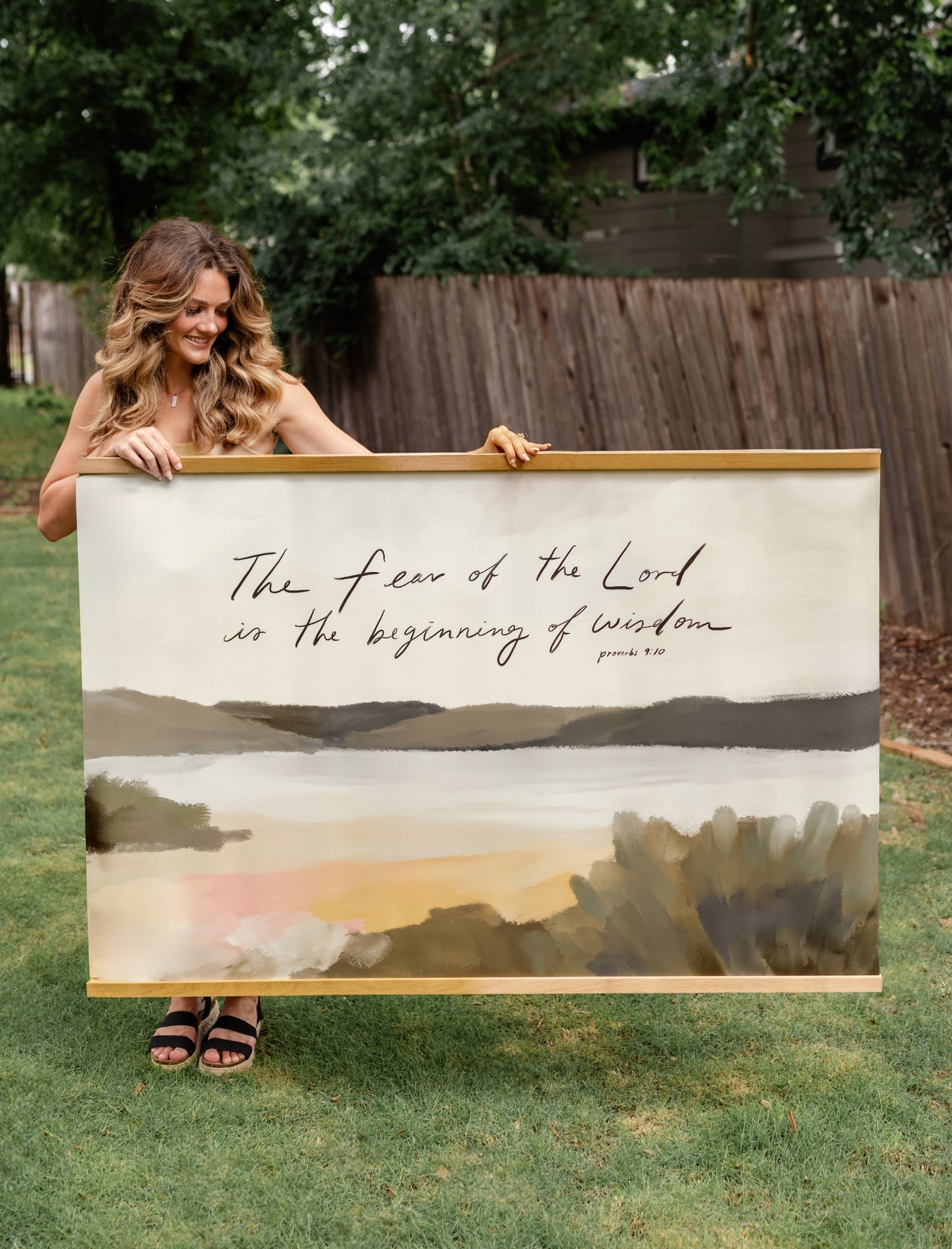 Large Canvas with Banner Wood: Fear of the Lord by jenessawaitshop - product image 2 for Resin Society