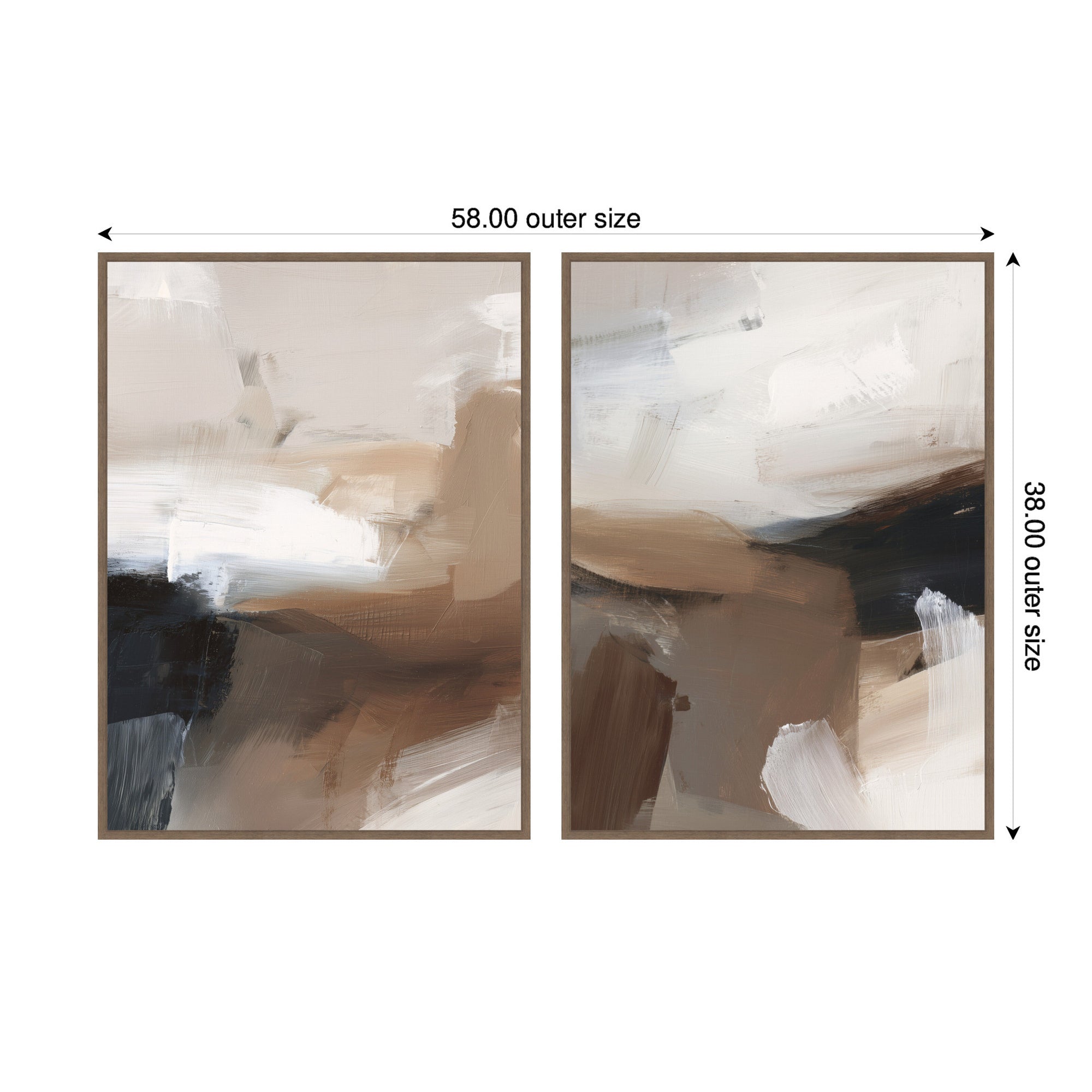 Layered Ground No.
1 & No.
2 2 Piece Framed Canvas Wall Art Set by Amy Lighthall