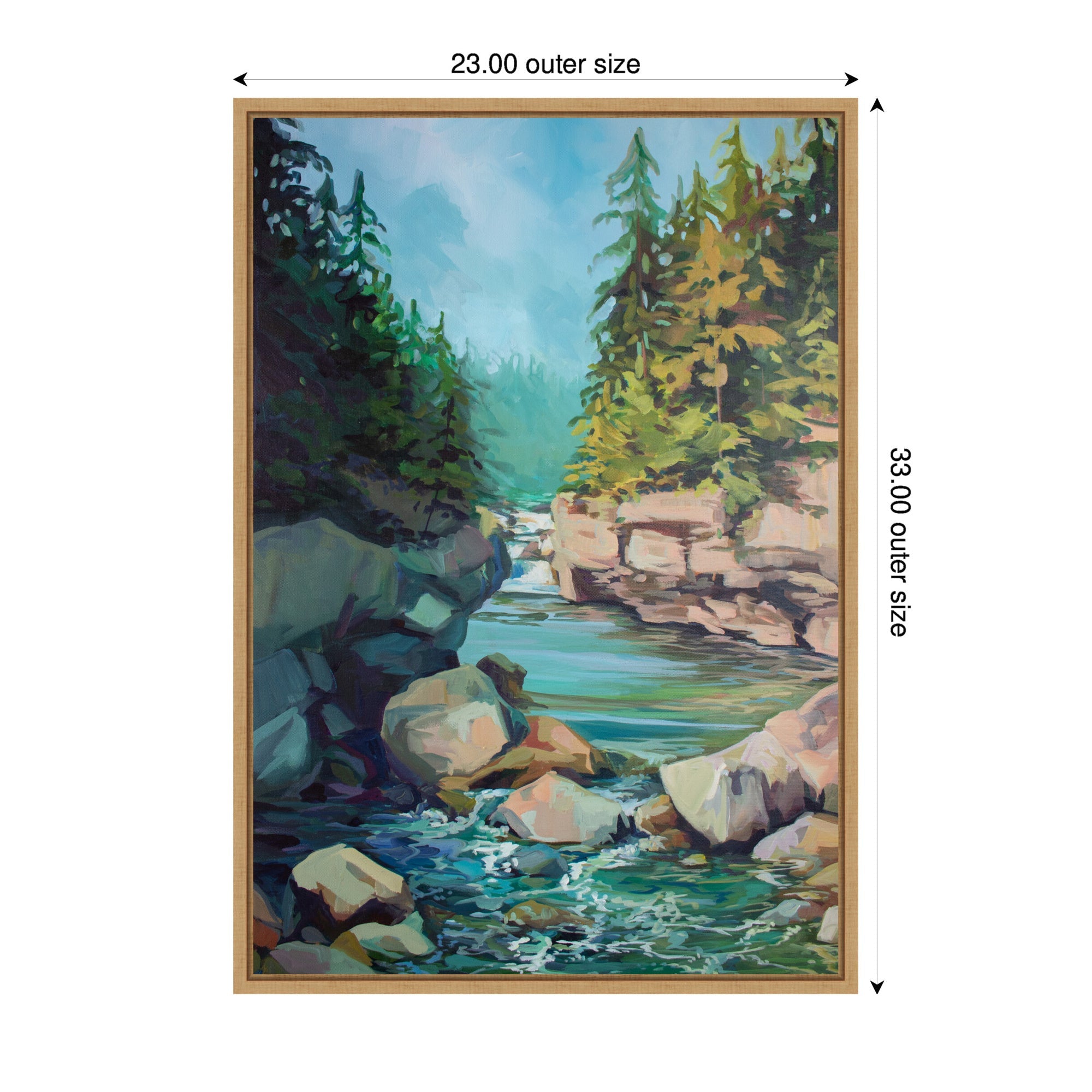 Sylvie Rocky Rapids Framed Canvas by Rachel Christopoulos