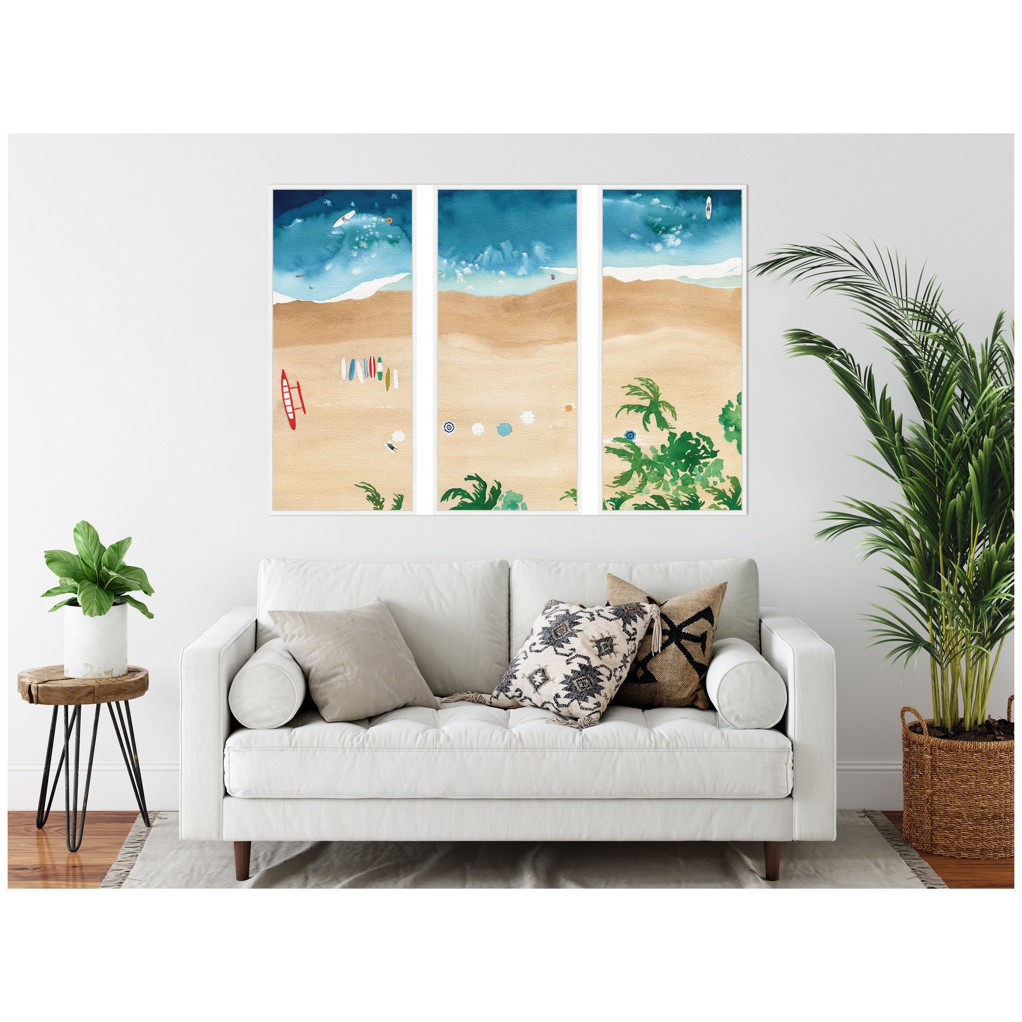 A Day of Play Vibrant 3 Piece Framed Canvas Wall Art Set by Janet Meinke Lau