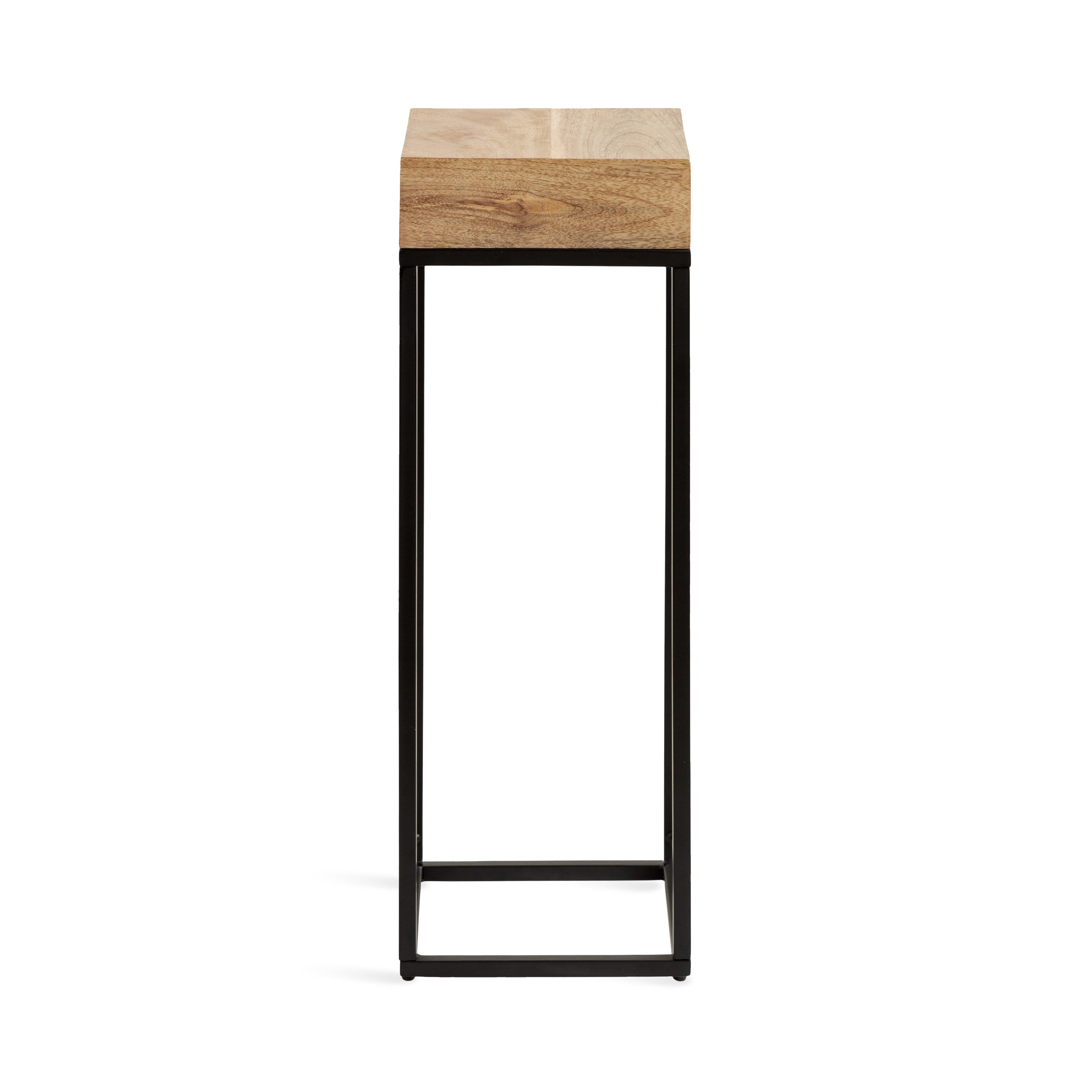 Karlsen Wood and Metal Slim Side Table