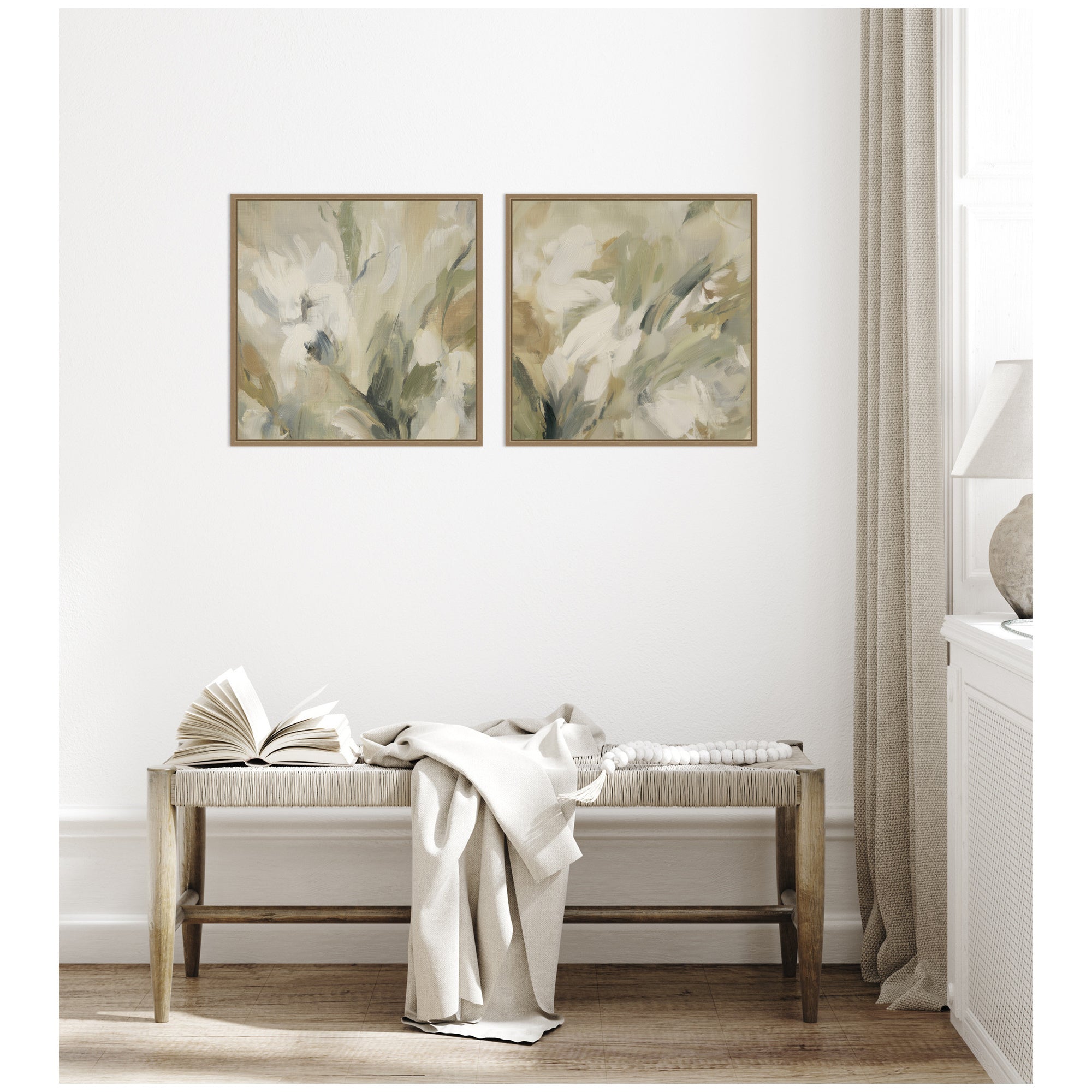 Olive Bloom No.
3 & No.
2 2 Piece Framed Canvas Wall Art Set by Amy Lighthall