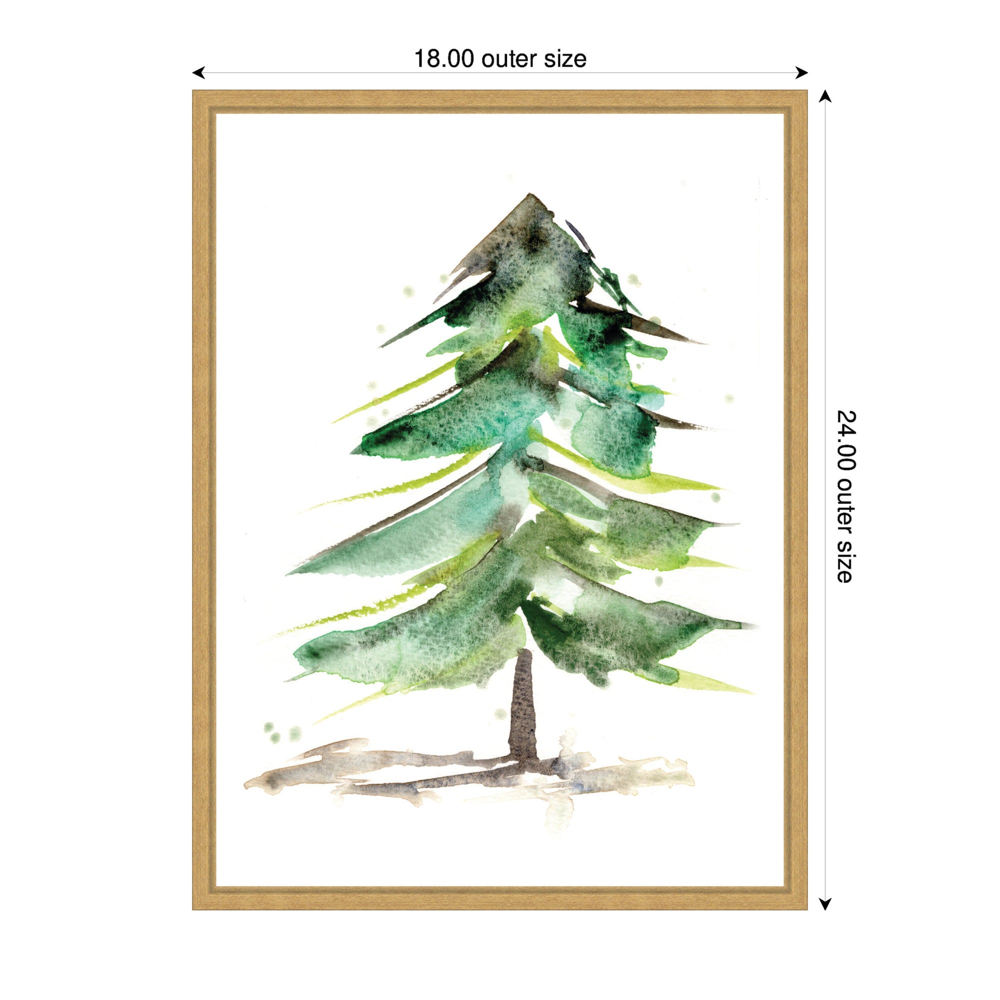 Sylvie Winter Spruce Framed Canvas by Xizhou Xie