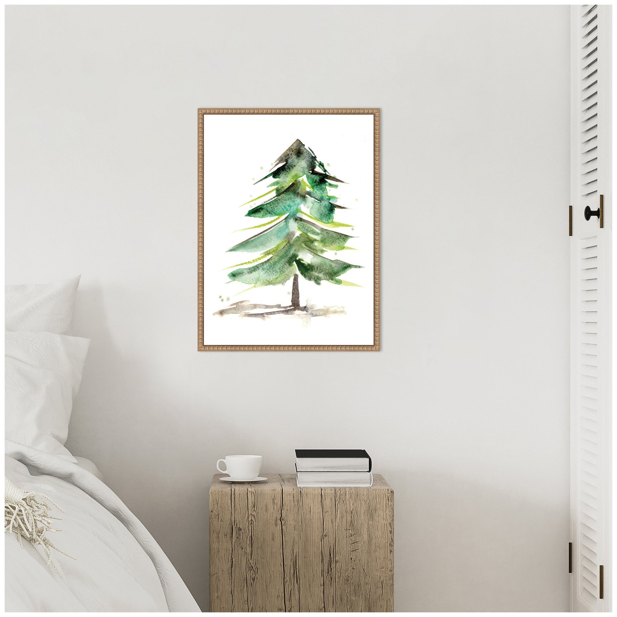 Sylvie Winter Spruce Framed Canvas by Xizhou Xie