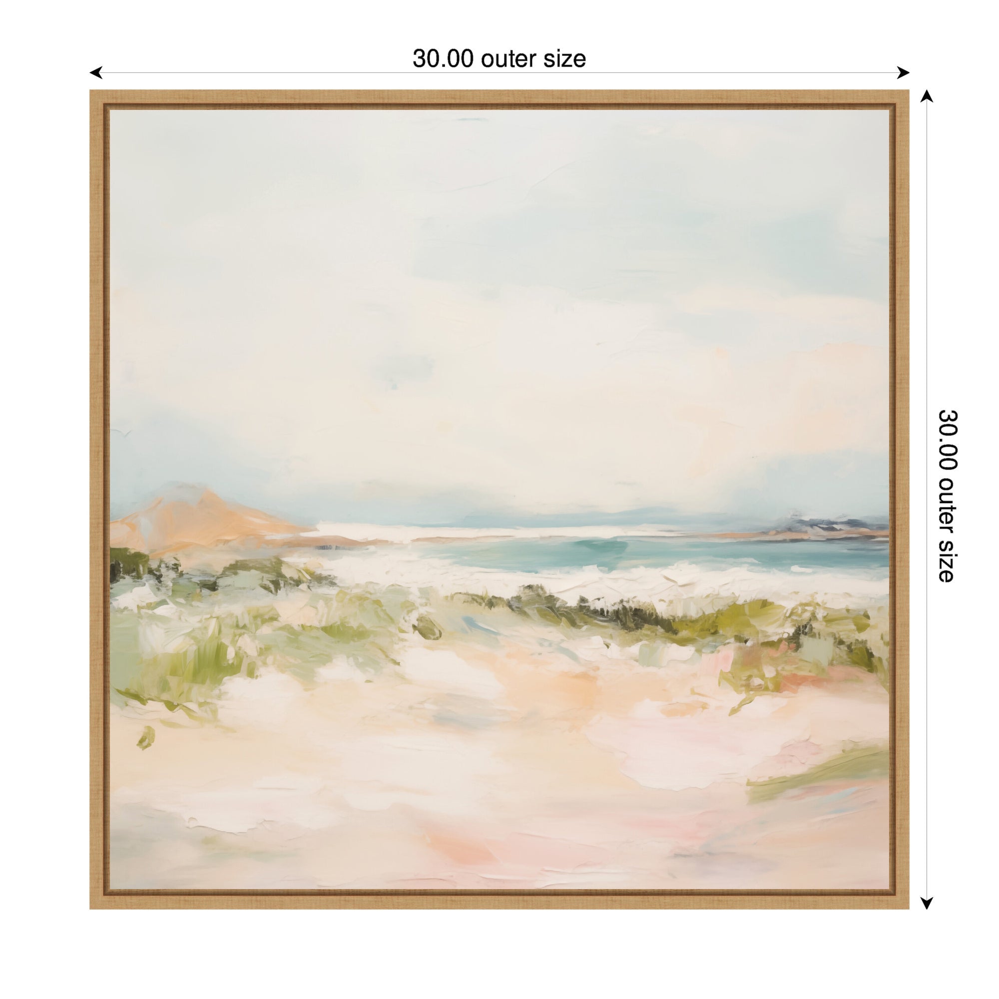 Tranquil Landscape III Square by Amy Lighthall Framed Canvas Wall Art Print