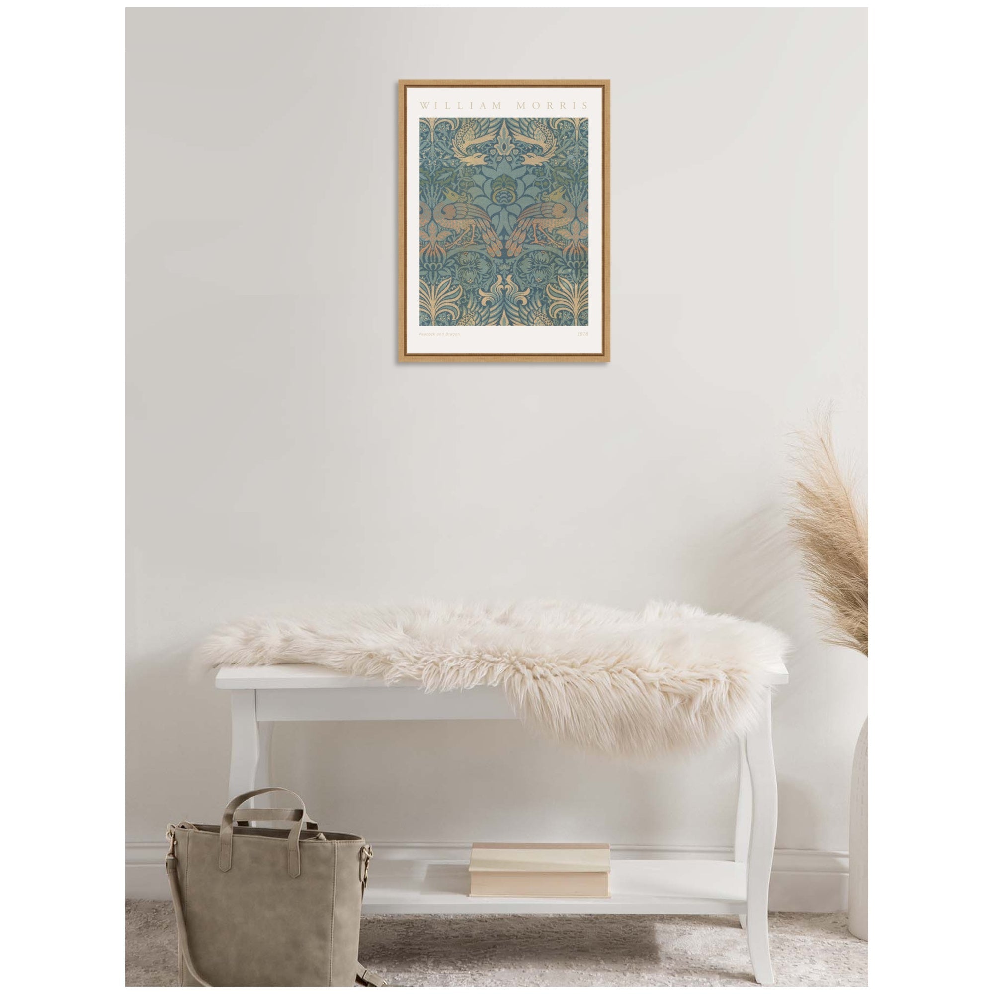 Sylvie Poster William Morris Peacock and Dragon 1878 Framed Canvas by The Art Institute of Chicago