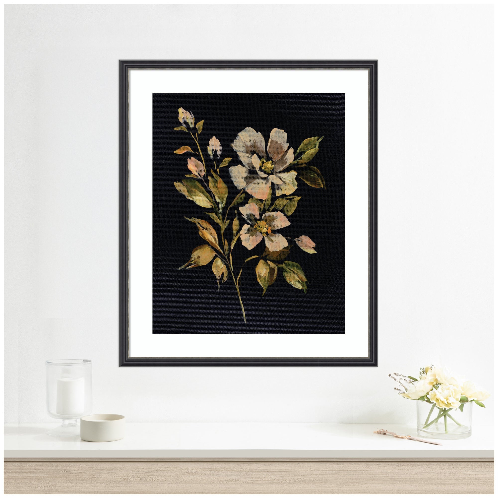Framed Art Moody Floral 7 by Annie Quigley