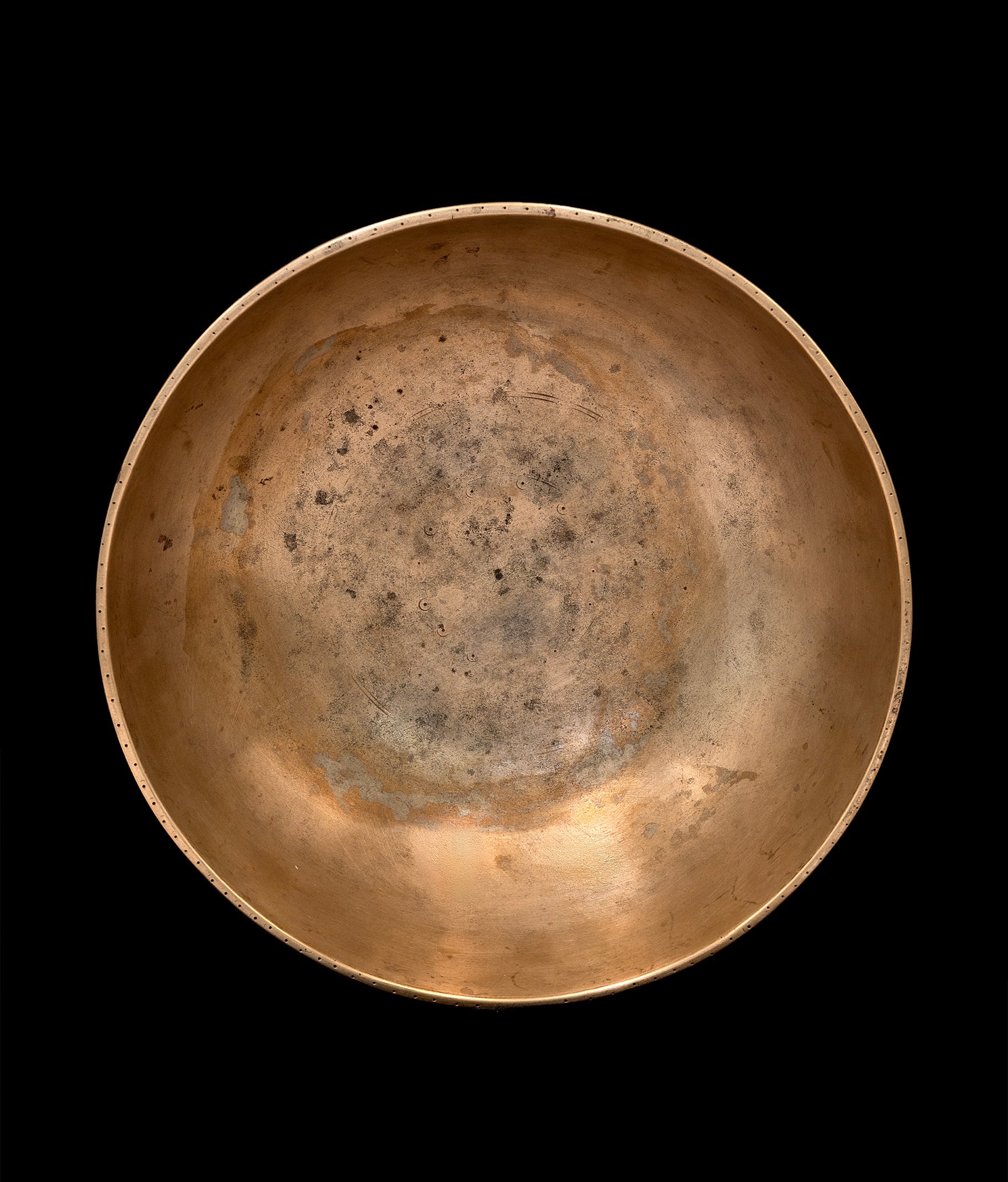 Antique Manipuri Singing Bowl D# 154Hz 8.25" A15866 by Bodhisattva Trading Company - product image 2 for Resin Society