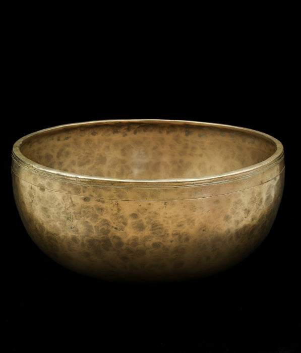 Antique Jambati Singing Bowl D3 143Hz 10 3/4" A16118 by Bodhisattva Trading Company - product image 2 for Resin Society